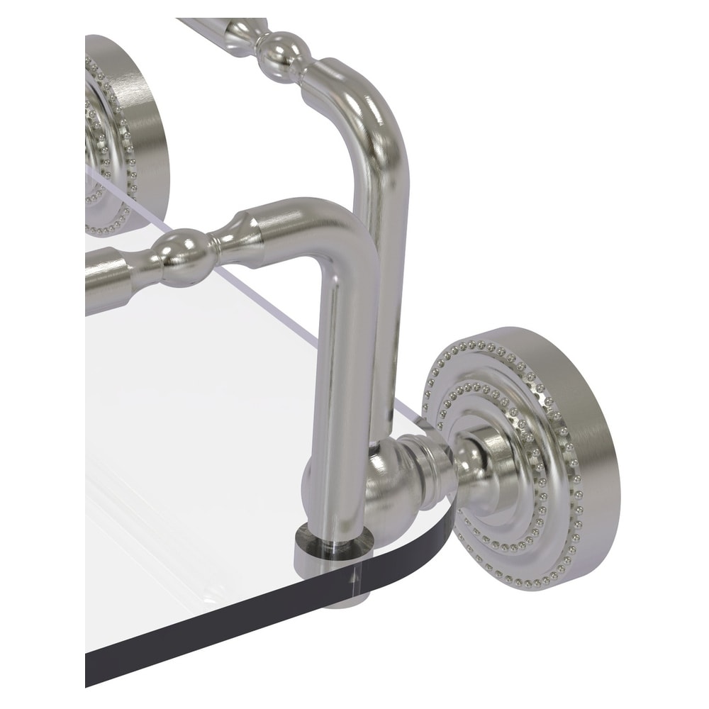 Soporte de toallas de montaje en pared de níquel satinado Dottingham de 7.5 pulgadas x 10.25 pulgadas x 9 pulgadas