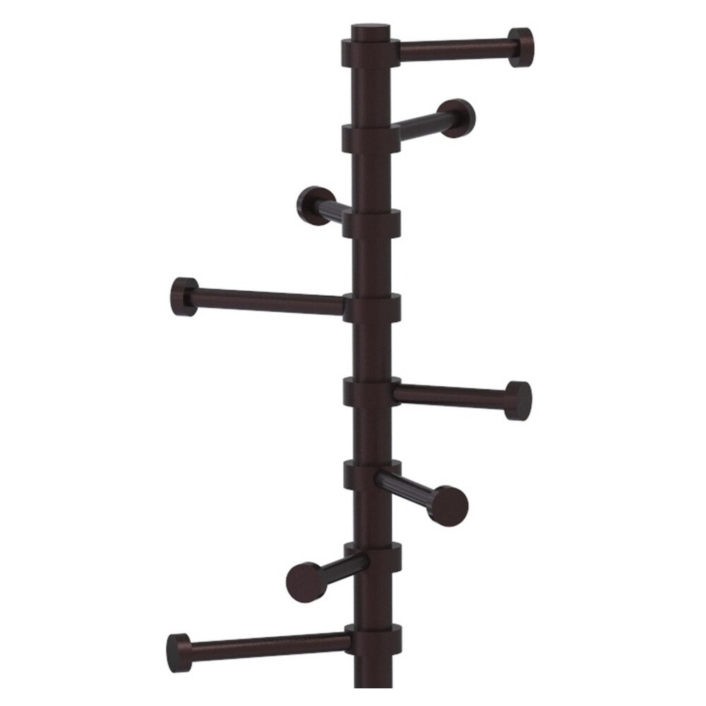 Perchero para toallas independiente de bronce antiguo de Allied Brass 10 pulgadas x 10 pulgadas x 9 pulgadas CS-1-ABZ