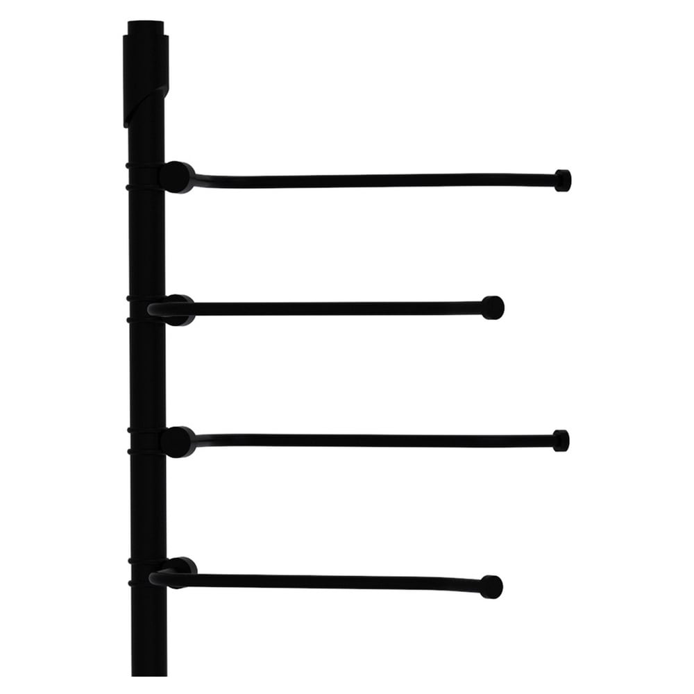 Colgador de Toallas de Pie Tribecca en Negro Mate Allied Brass 9.25 Pulgadas x 12 Pulgadas x 9 Pulgadas TR-84-BKM