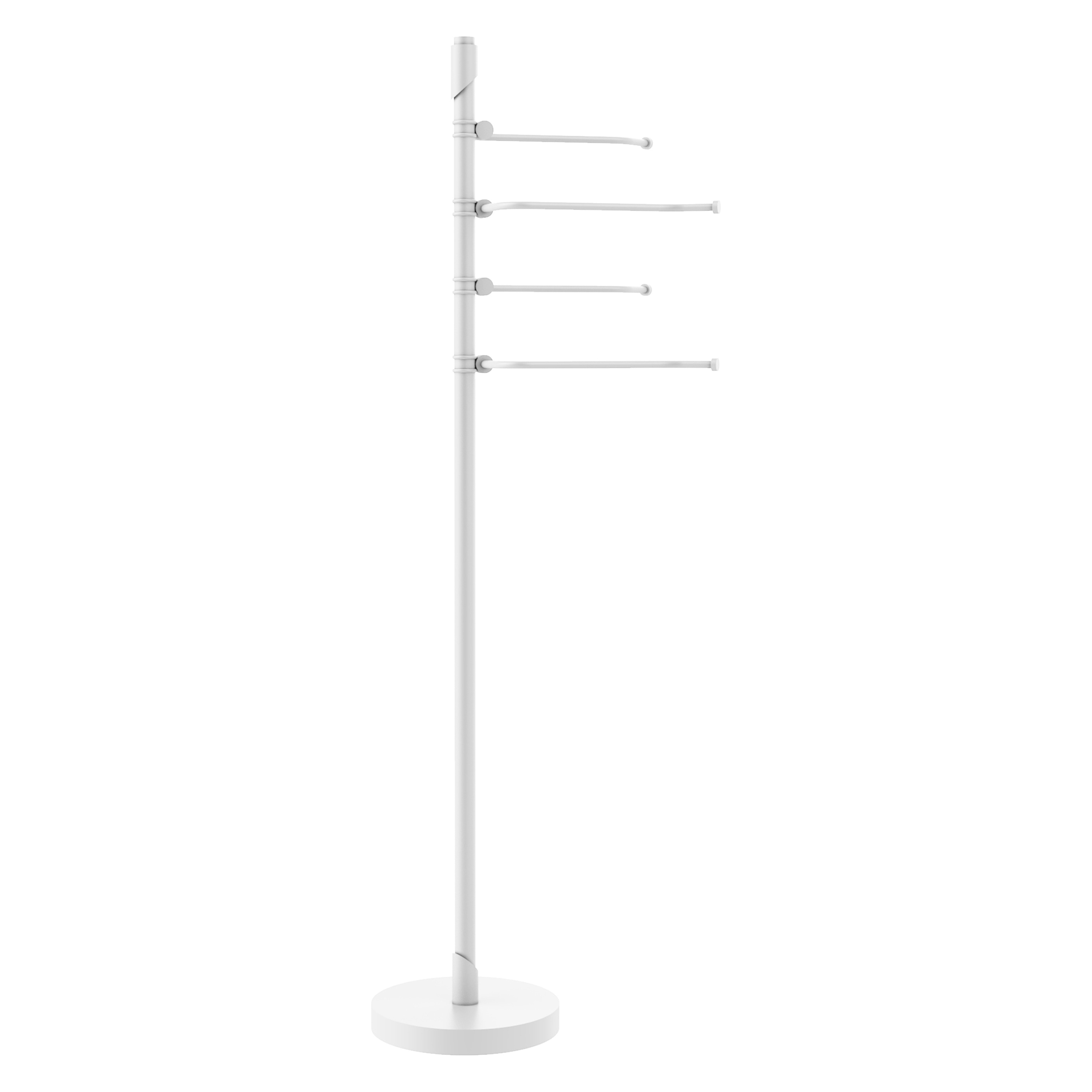 Perchero de Toallas Independiente en Color Blanco Mate de la marca Tribecca de Allied Brass - 9.25 pulgadas x 12 pulgadas x 9 pulgadas