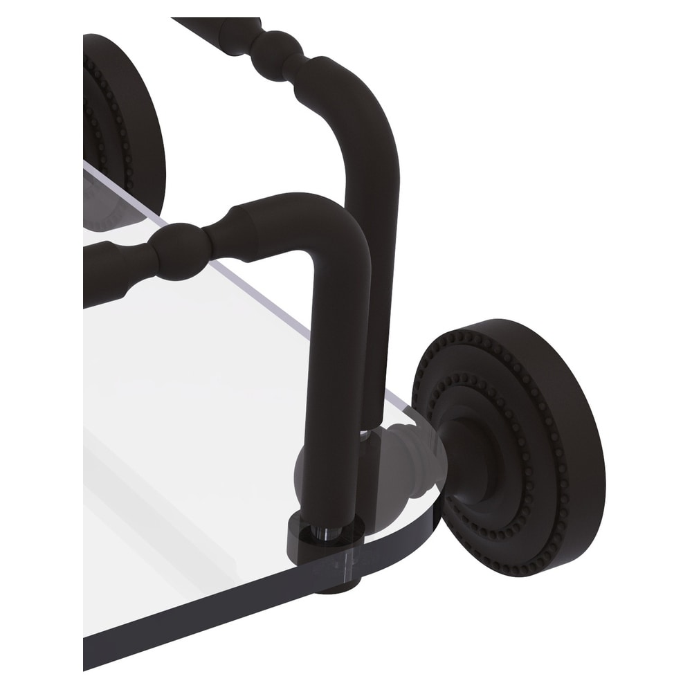 Perchero de Toallas de Montaje en Pared de Bronce Frotado en Aceite Dottingham de Allied Brass 7.5 pulgadas x 10.25 pulgadas x 9 pulgadas GT-2-DT-ORB