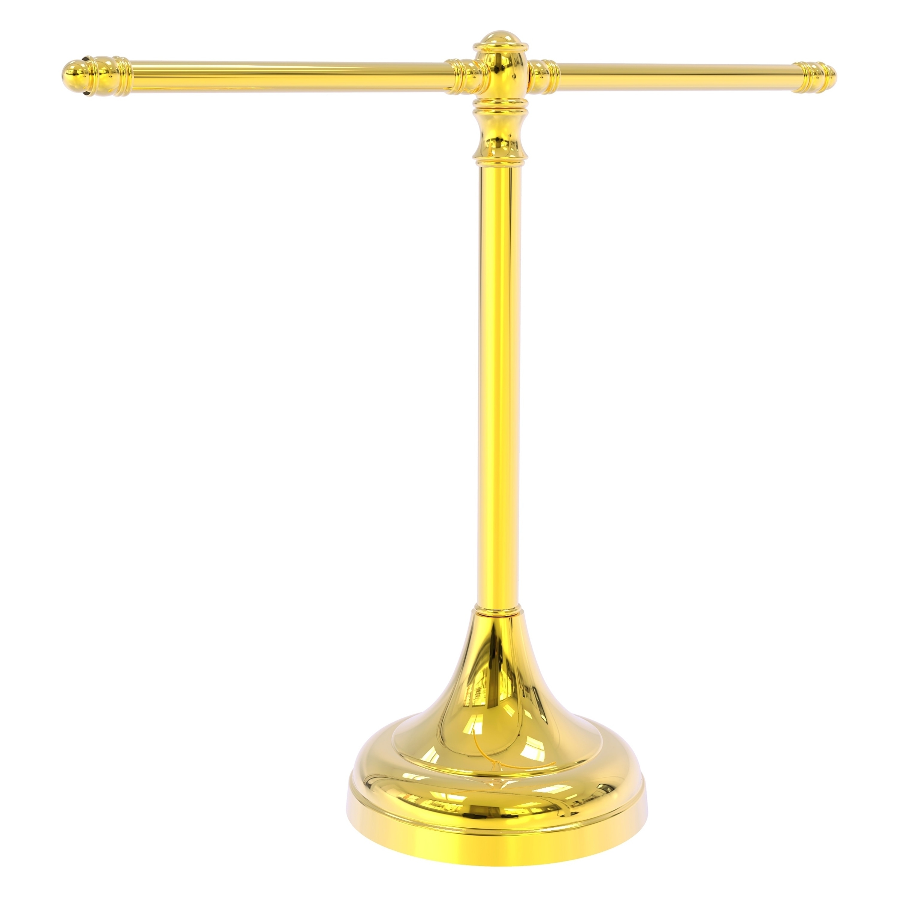 Rejilla de Toallas de Pie en latón pulido Carolina de Allied Brass 14.3 pulgadas x 16 pulgadas x 5.5 pulgadas CL-11-PB