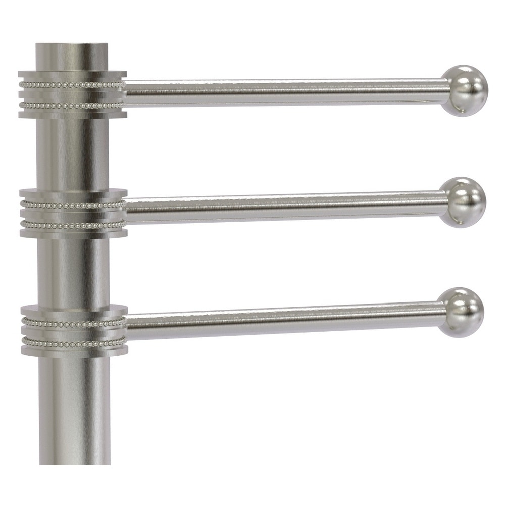 Toallero de pie de níquel satinado de Allied Brass de 9 pulgadas x 15 pulgadas x 8 pulgadas 973D-SN 