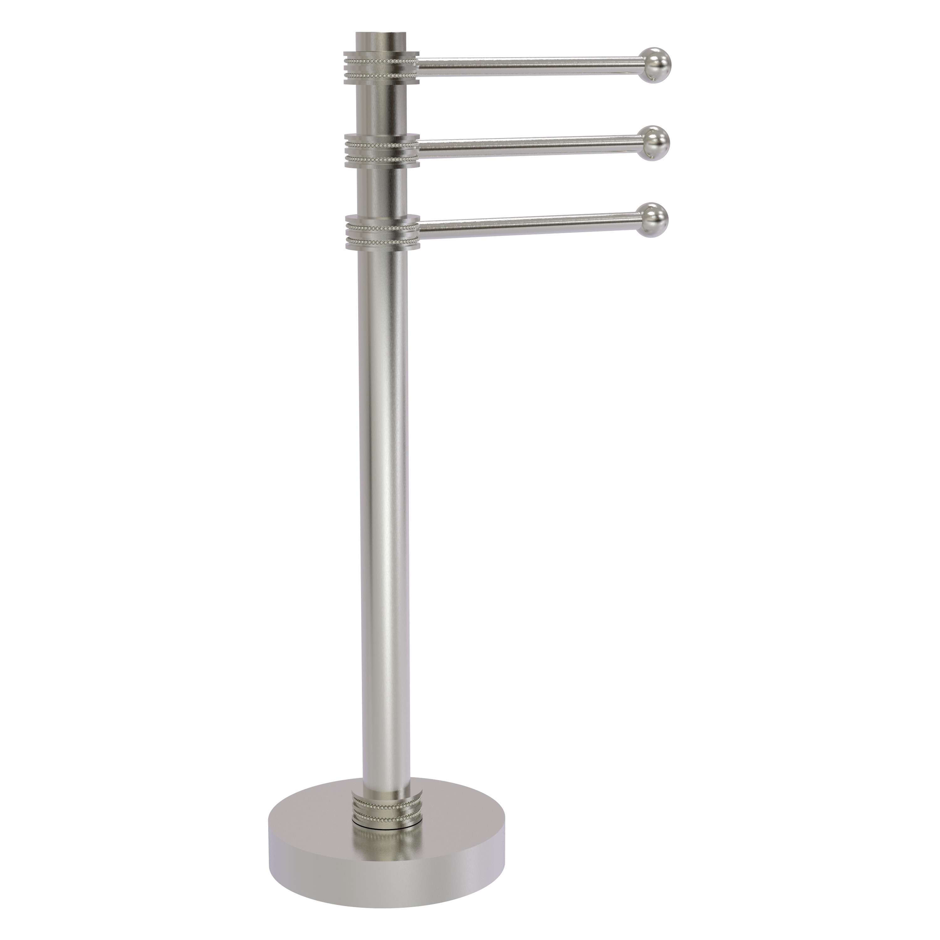 Toallero de pie de níquel satinado de Allied Brass de 9 pulgadas x 15 pulgadas x 8 pulgadas 973D-SN 