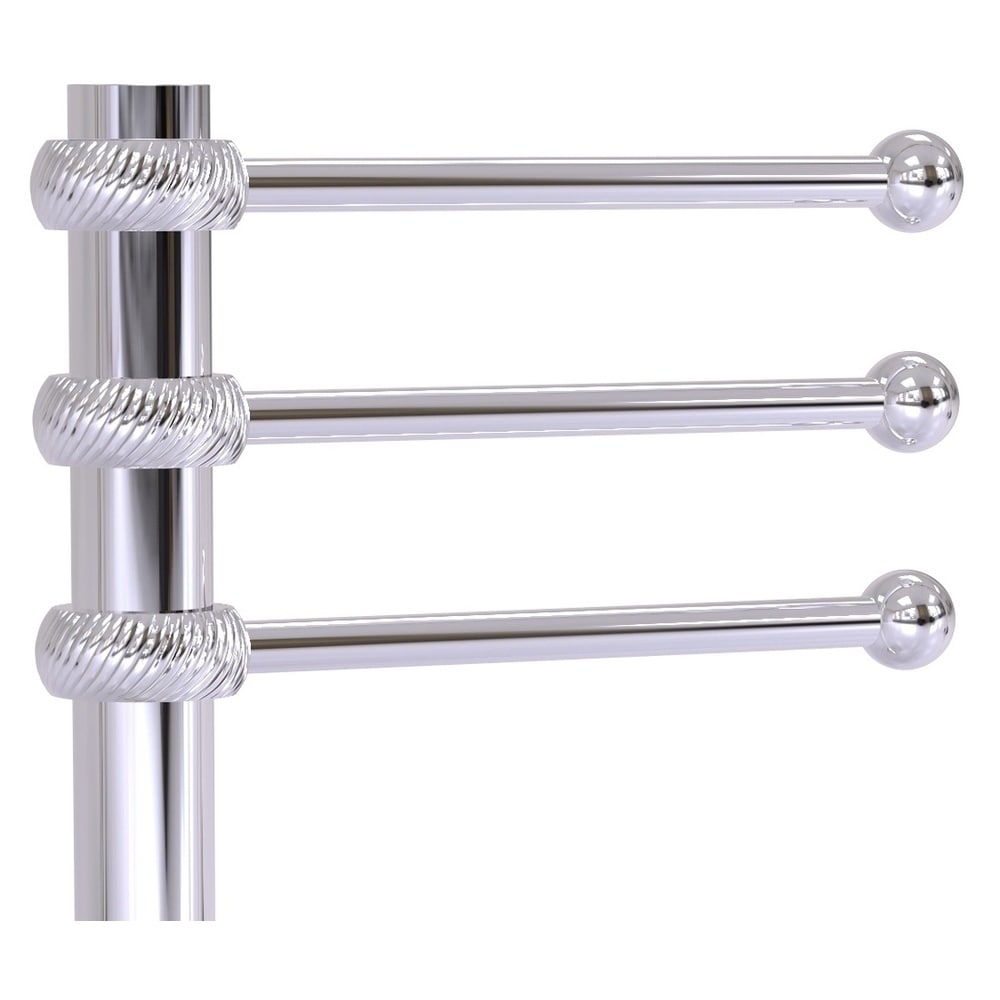 Perchero de Toallas de Pie de Latón Pulido en Cromo de 9 pulgadas x 15 pulgadas x 8 pulgadas