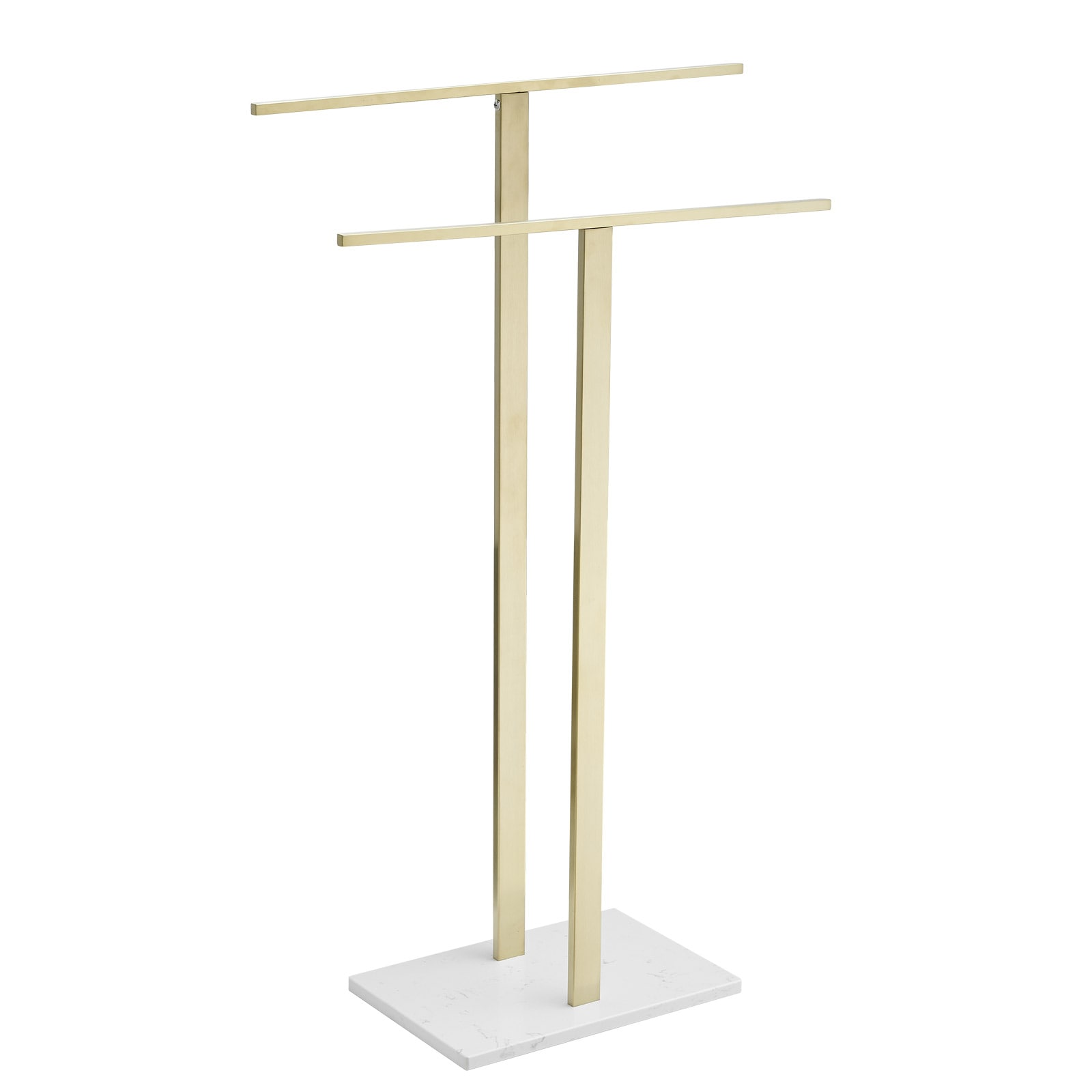 Perchero de Toallas Dorado Cepillado de BWE para Torre de Baño, 19 pulgadas x 16 pulgadas x 8.86 pulgadas.