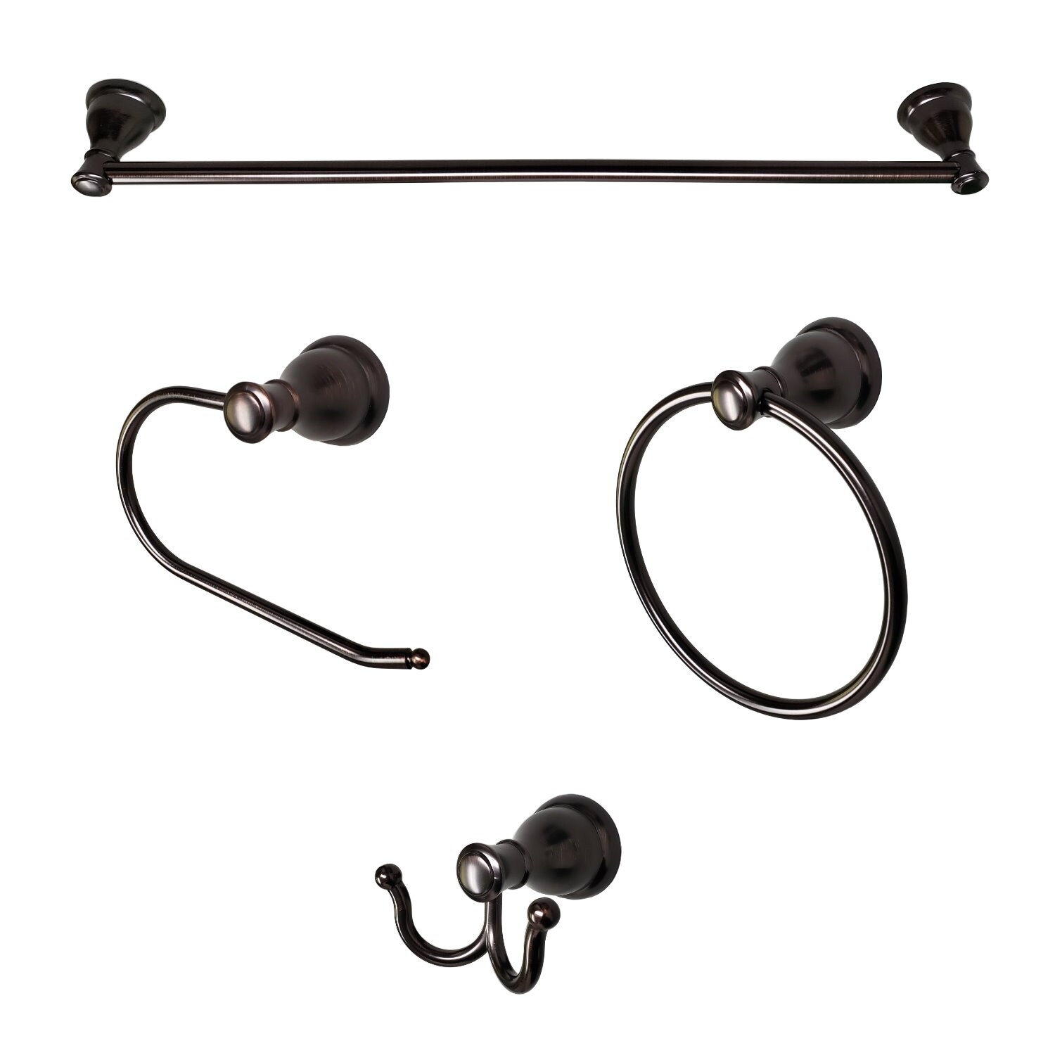 Soporte de Toalla Individual de Montaje en Pared en Bronce Envejecido para ARISTA Castilla BA5903-TRG-ORB