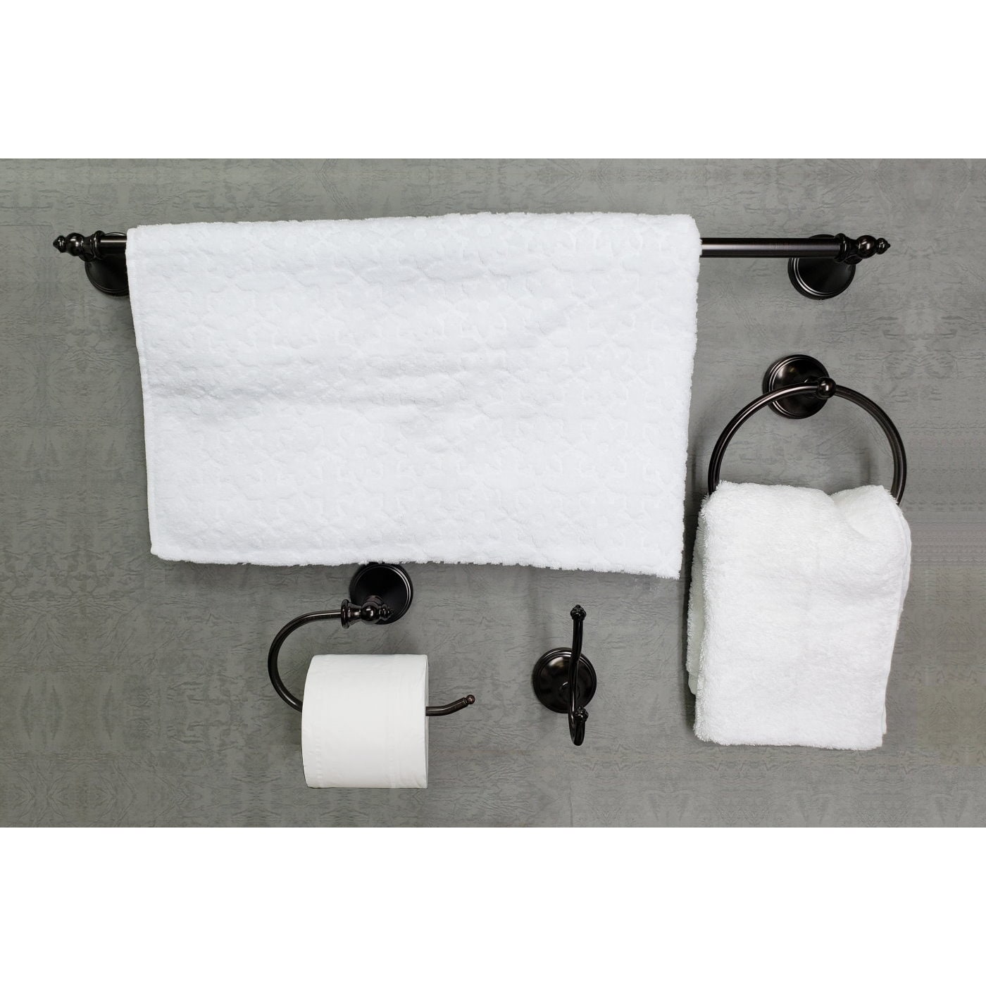 Arista Porta Toalla Individual de Pared en Bronce Frotado con Aceite - BA5303-TRG-ORB