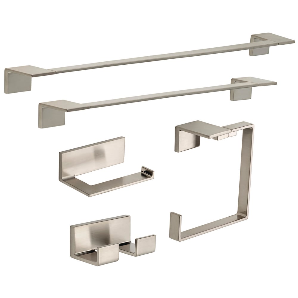 Aro para toalla individual de montaje en pared de acero inoxidable brillante Delta Vero 77746-SS