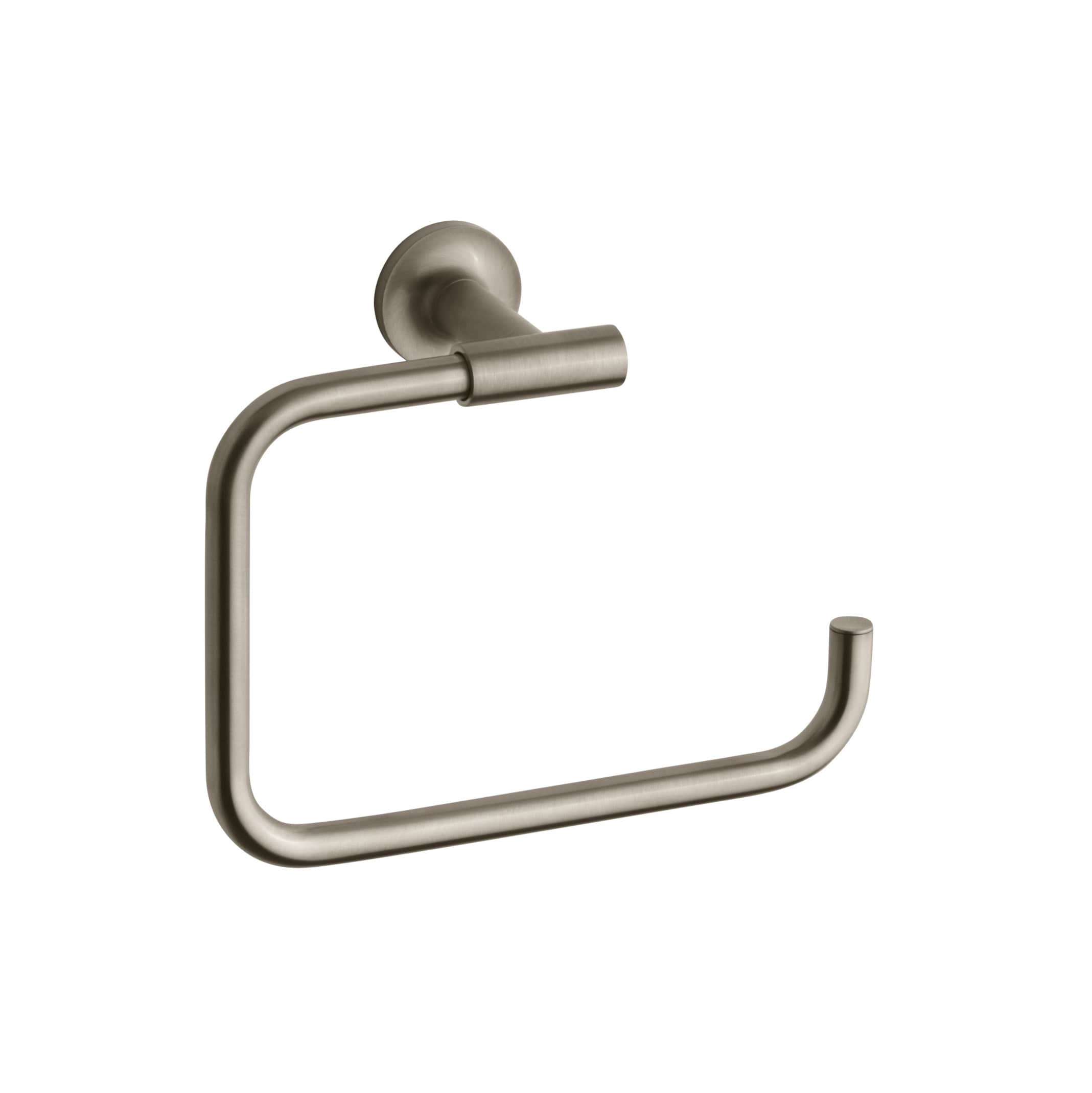 Aro de toalla individual de montaje en pared en bronce cepillado vibrante Purist de KOHLER 14441-BV