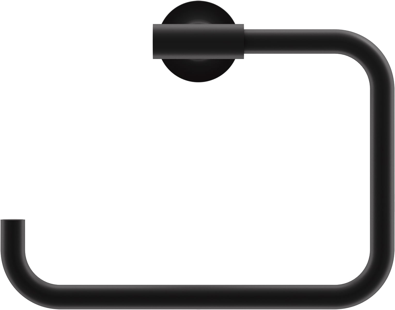 Aro de toalla sencillo de montaje en pared en negro mate KOHLER Purist K-14441-BL