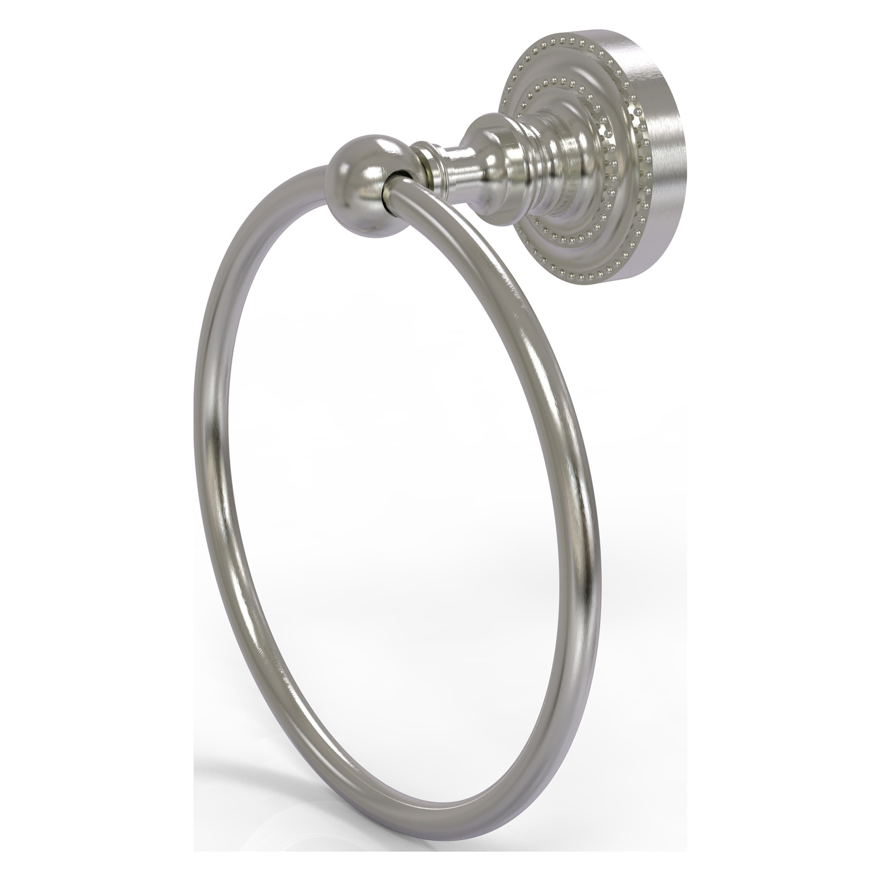 Montaje en pared de anillo de toalla individual en níquel satinado de la línea Dottingham de Allied Brass