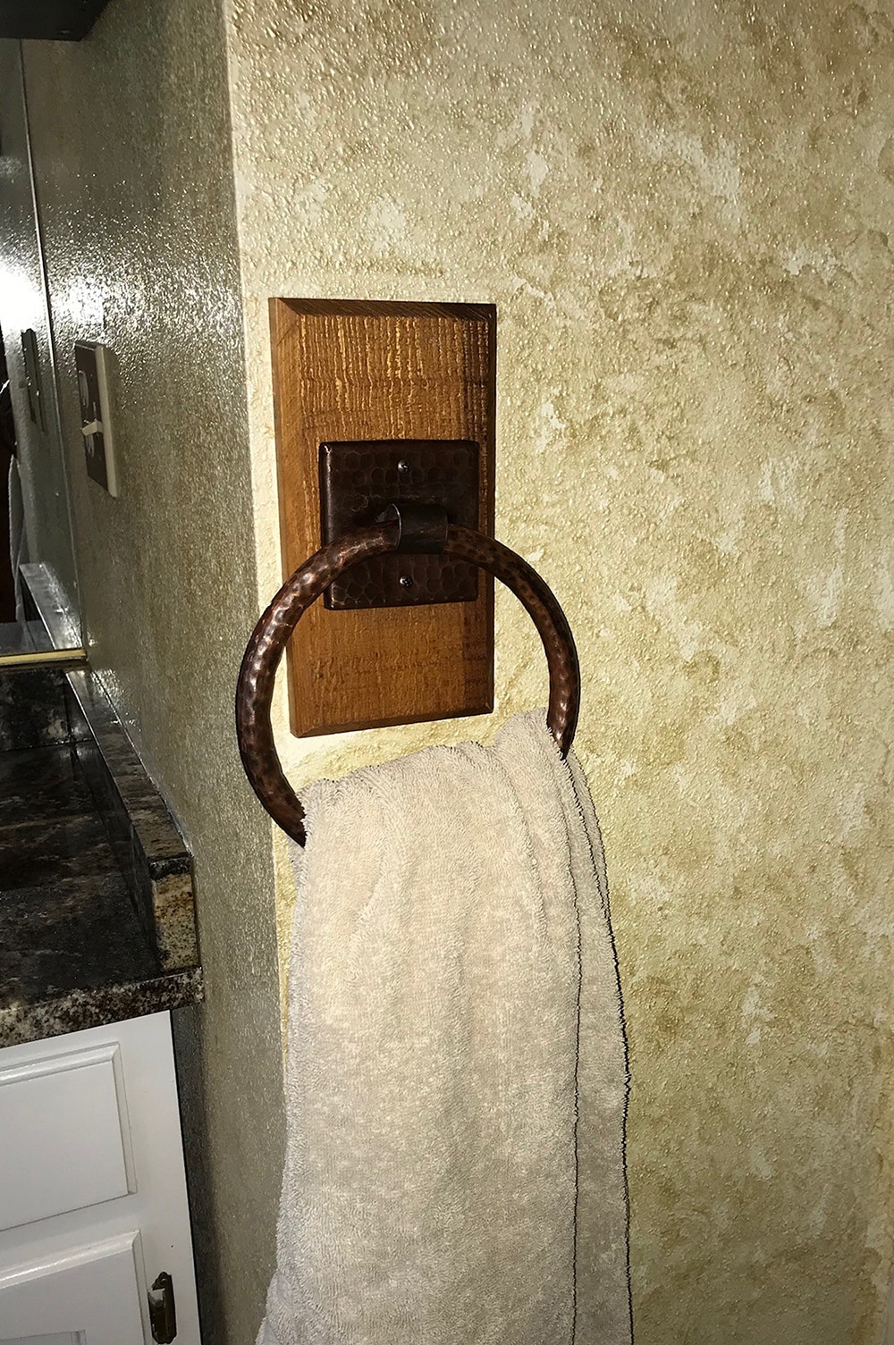 Accesorio de Baño de Cobre Premier Oil Rubbed Bronze para Montaje en Pared, Argolla Individual para Toalla TR7DB.