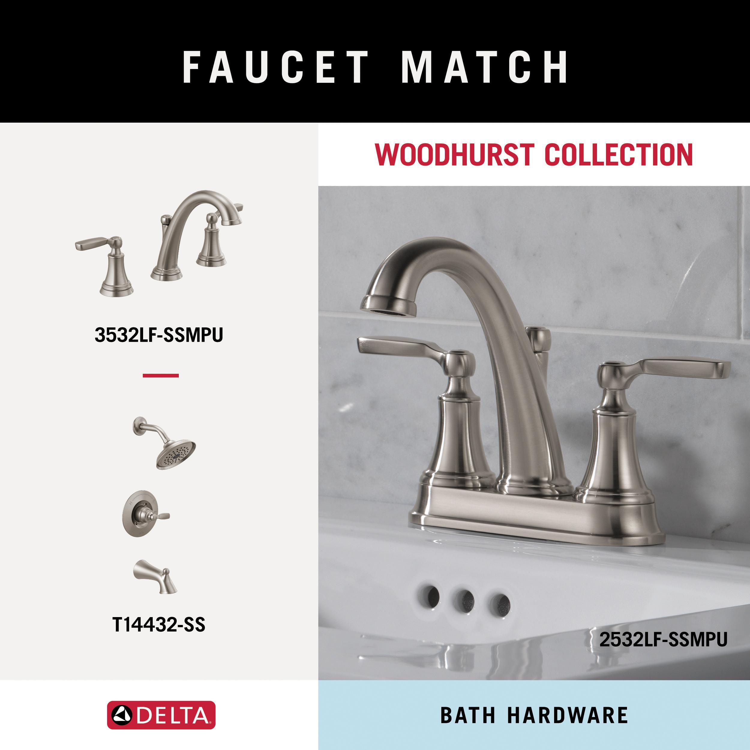 Soporte de toalla individual de acero inoxidable Brilliance de Delta Woodhurst - Montaje en pared 73246-SS