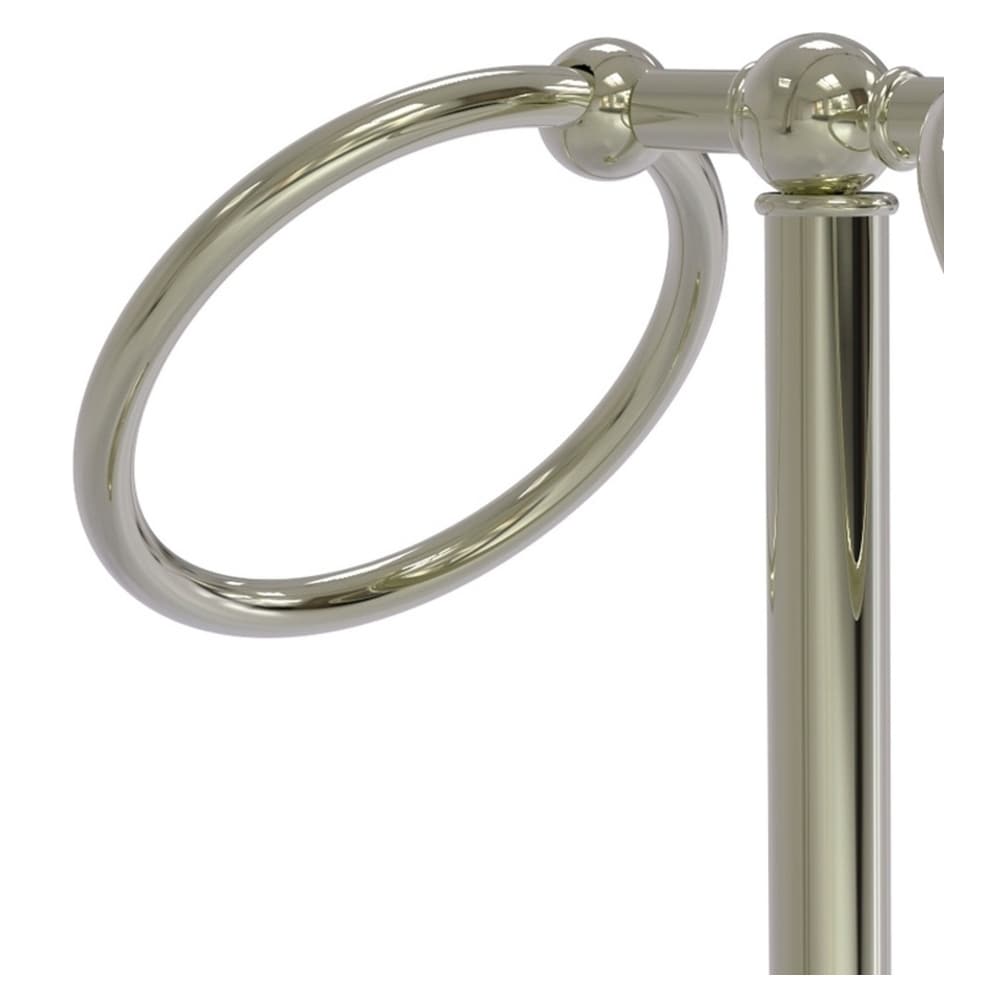 Aro doble para toallas de pedestal en níquel pulido Allied Brass Tribecca TR-12-PNI