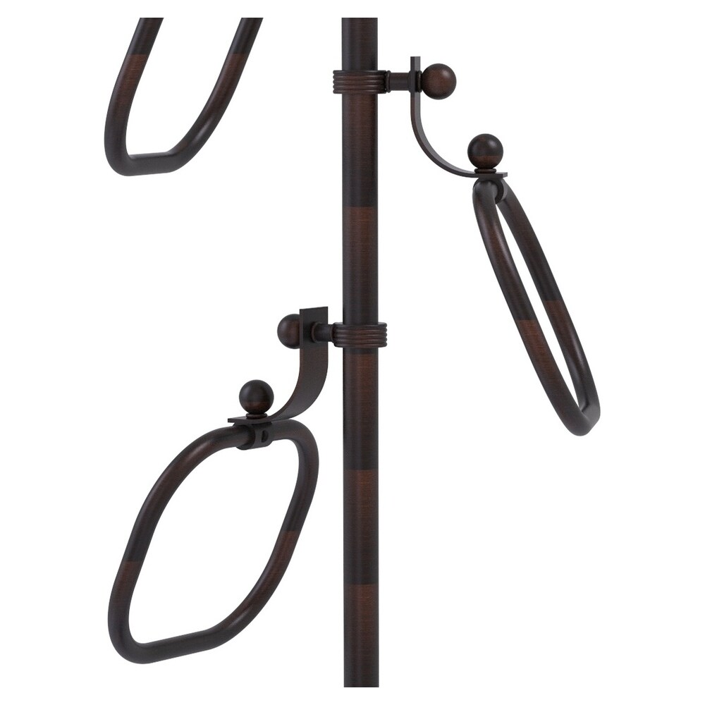 Aro de toalla individual de pie en bronce veneciano Allied Brass TS-83G-VB