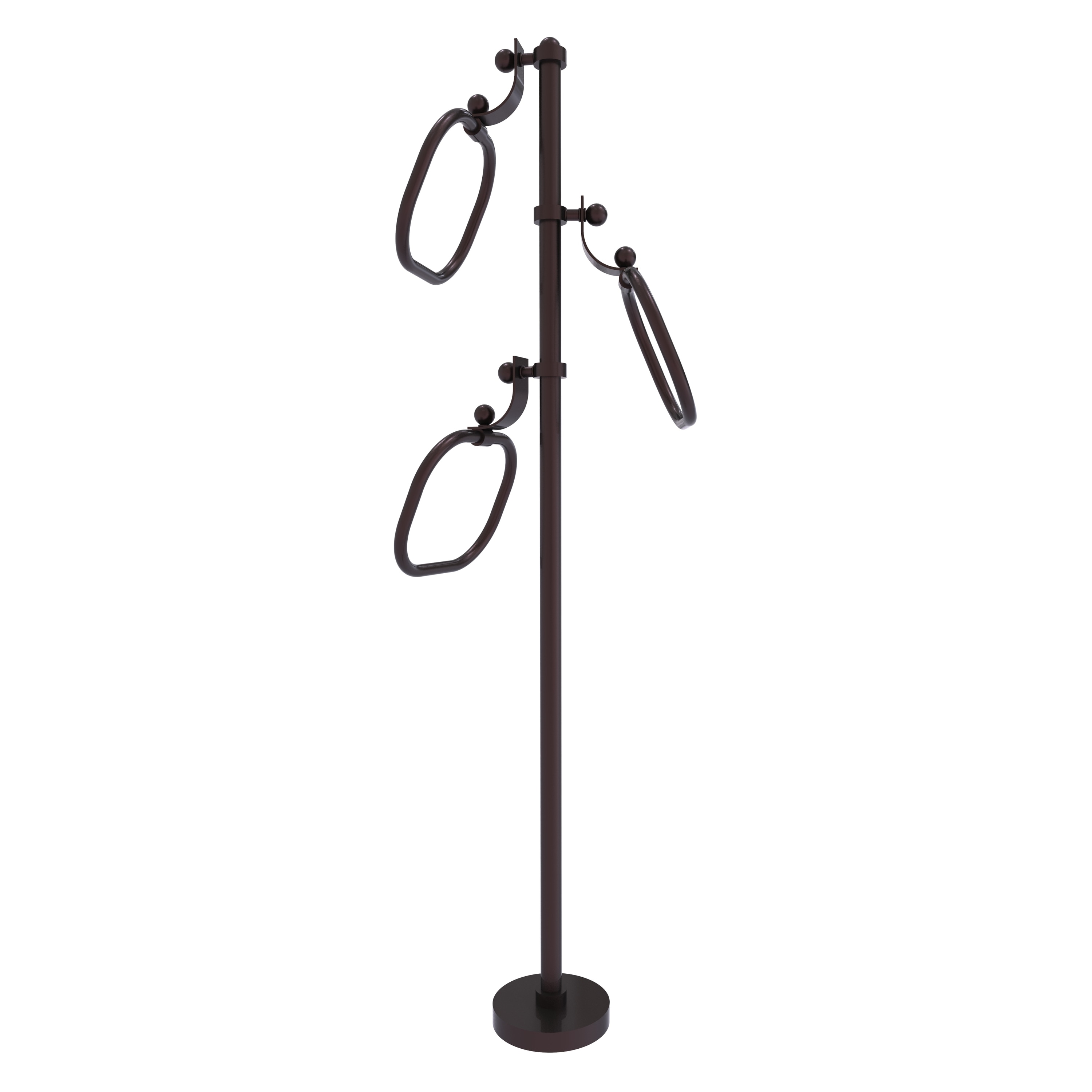 Aro de toalla individual de pie en bronce antiguo de Allied Brass TS-83-ABZ
