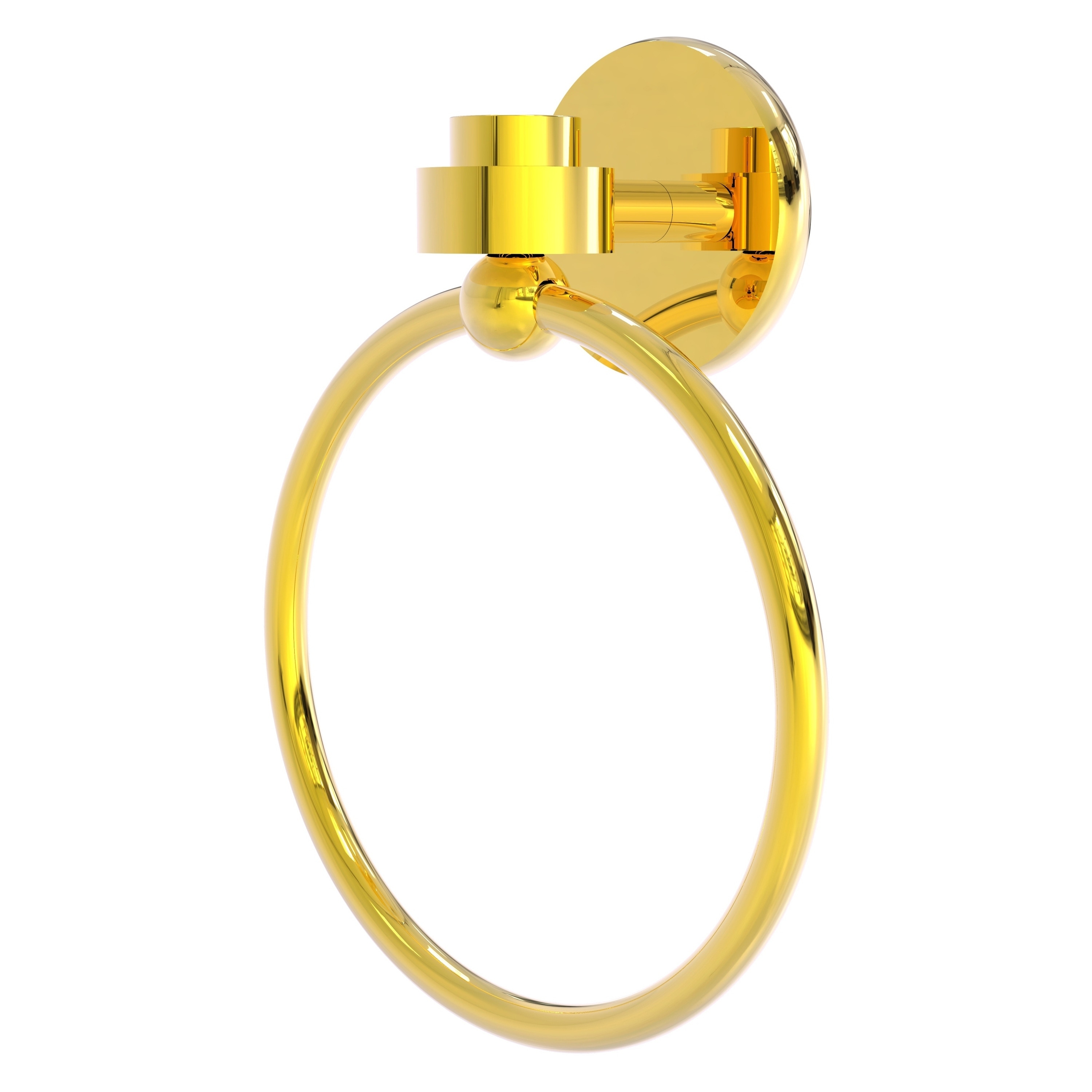 Anillo de Toalla Individual para Montar en Pared de Latón Pulido - Satellite Orbit One 7116-PB