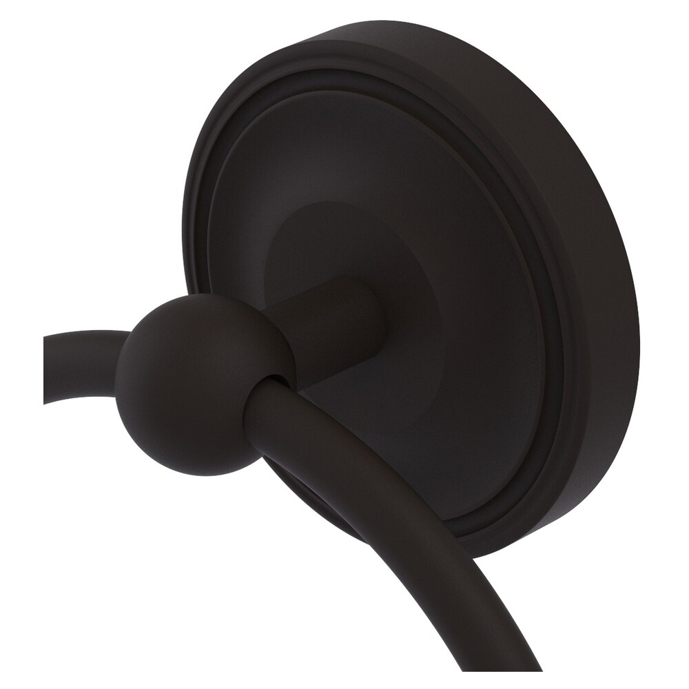 Argolla para toalla individual montada en la pared, de bronce frotado en aceite estilo Regal de Allied Brass