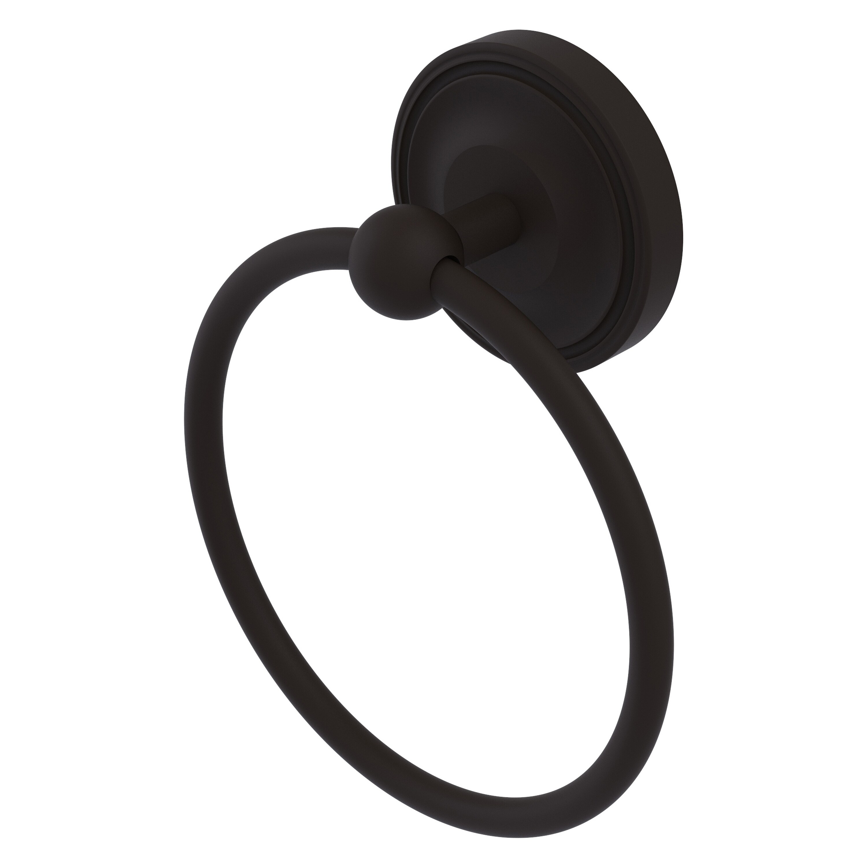 Argolla para toalla individual montada en la pared, de bronce frotado en aceite estilo Regal de Allied Brass