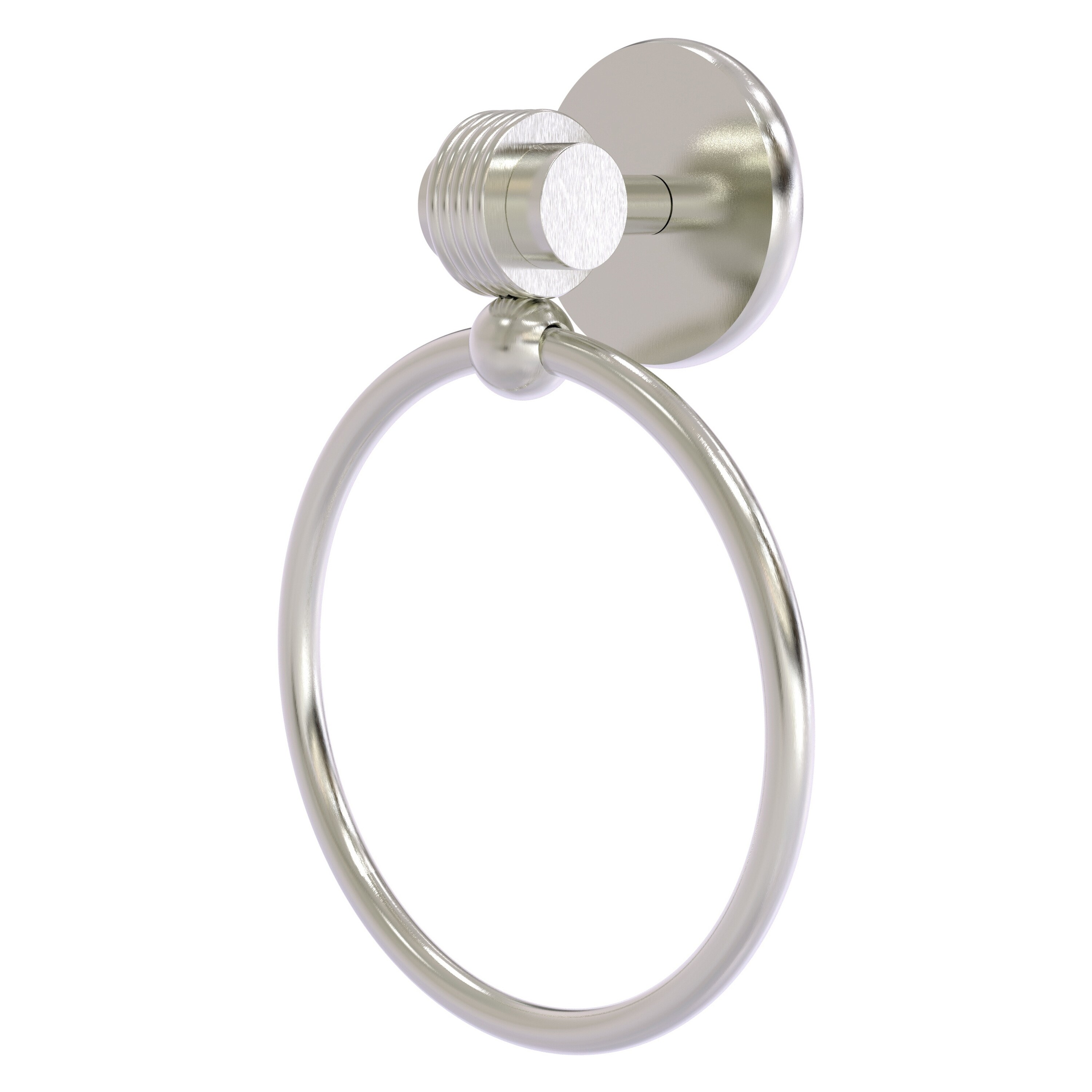 Argolla de Toalla Individual de Montaje en Pared de Níquel Satinado Allied Brass Satellite Orbit Two 7216G-SN