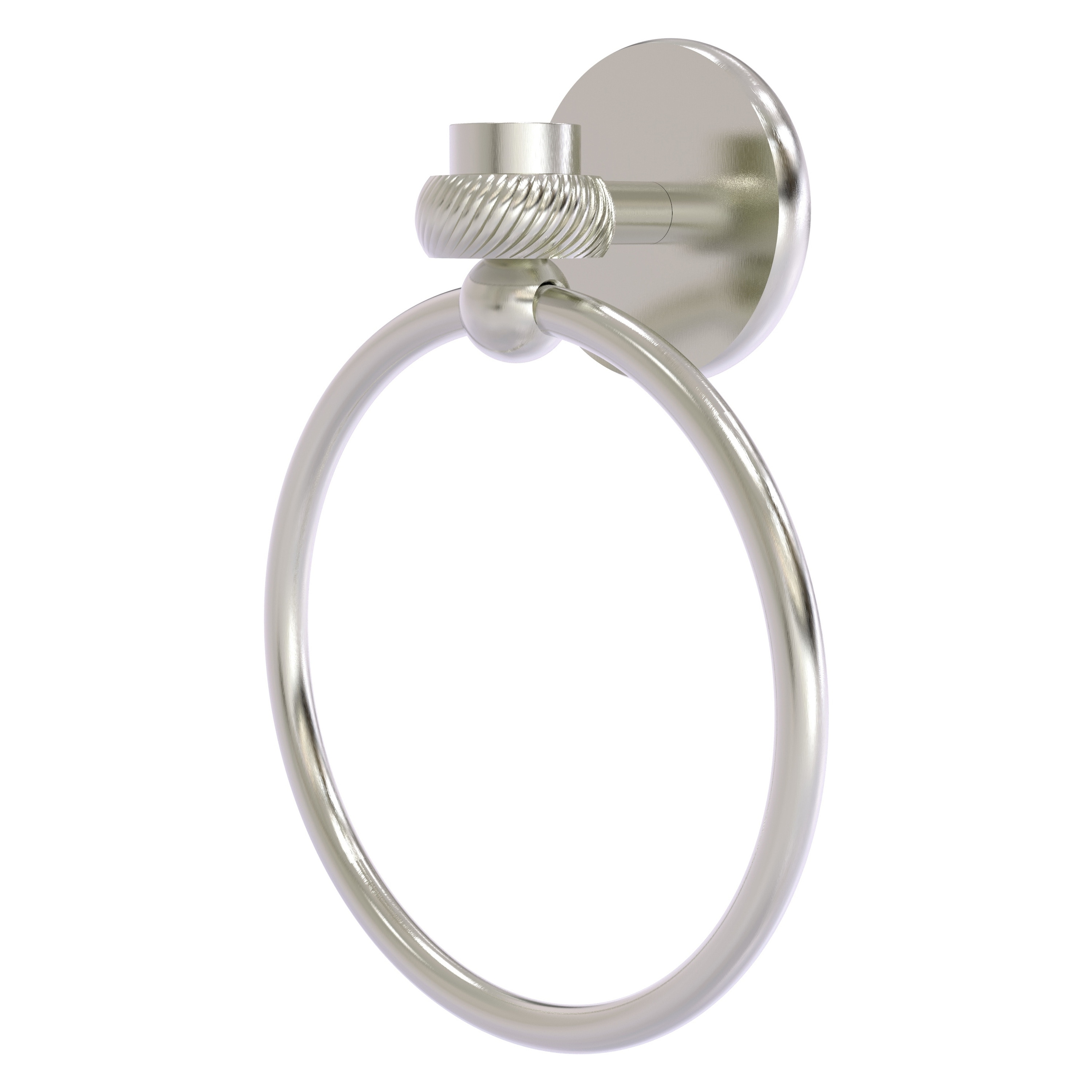 Soporte para toalla individual de montaje en pared en níquel satinado Satellite Orbit One de Allied Brass
