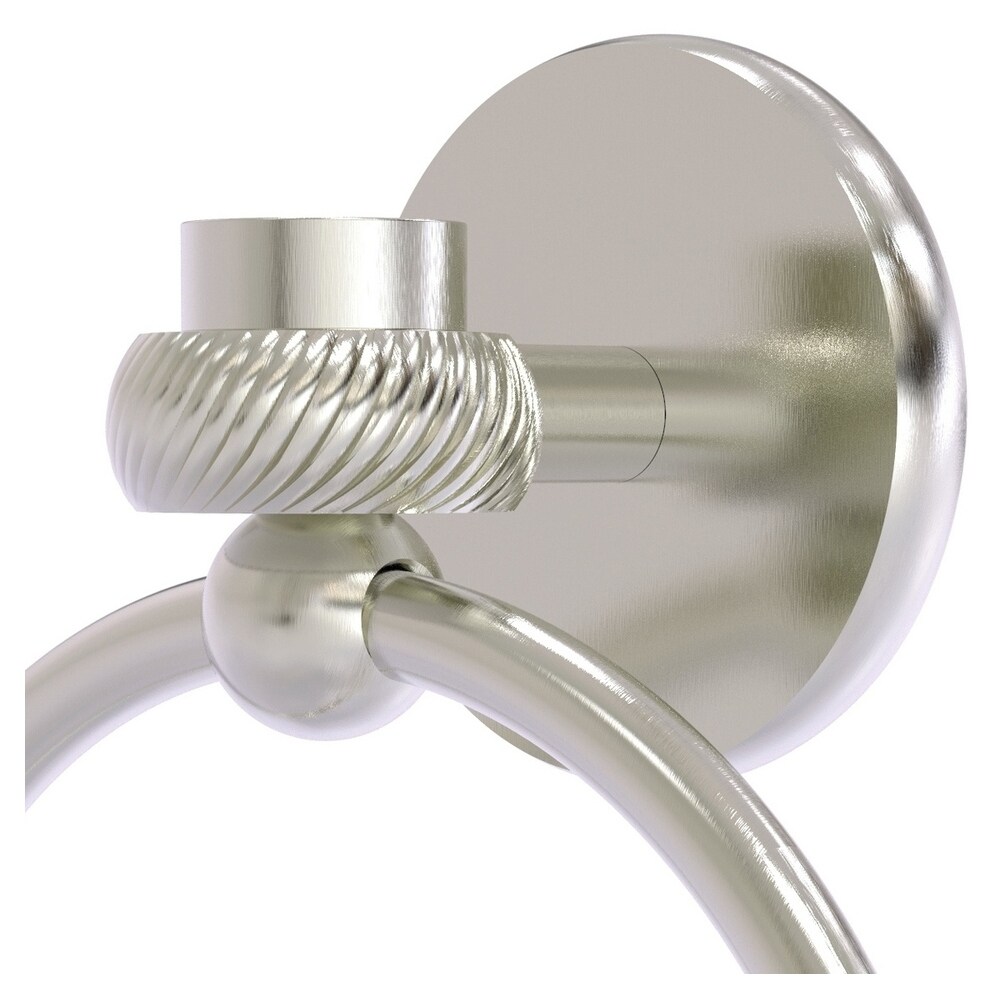 Soporte para toalla individual de montaje en pared en níquel satinado Satellite Orbit One de Allied Brass