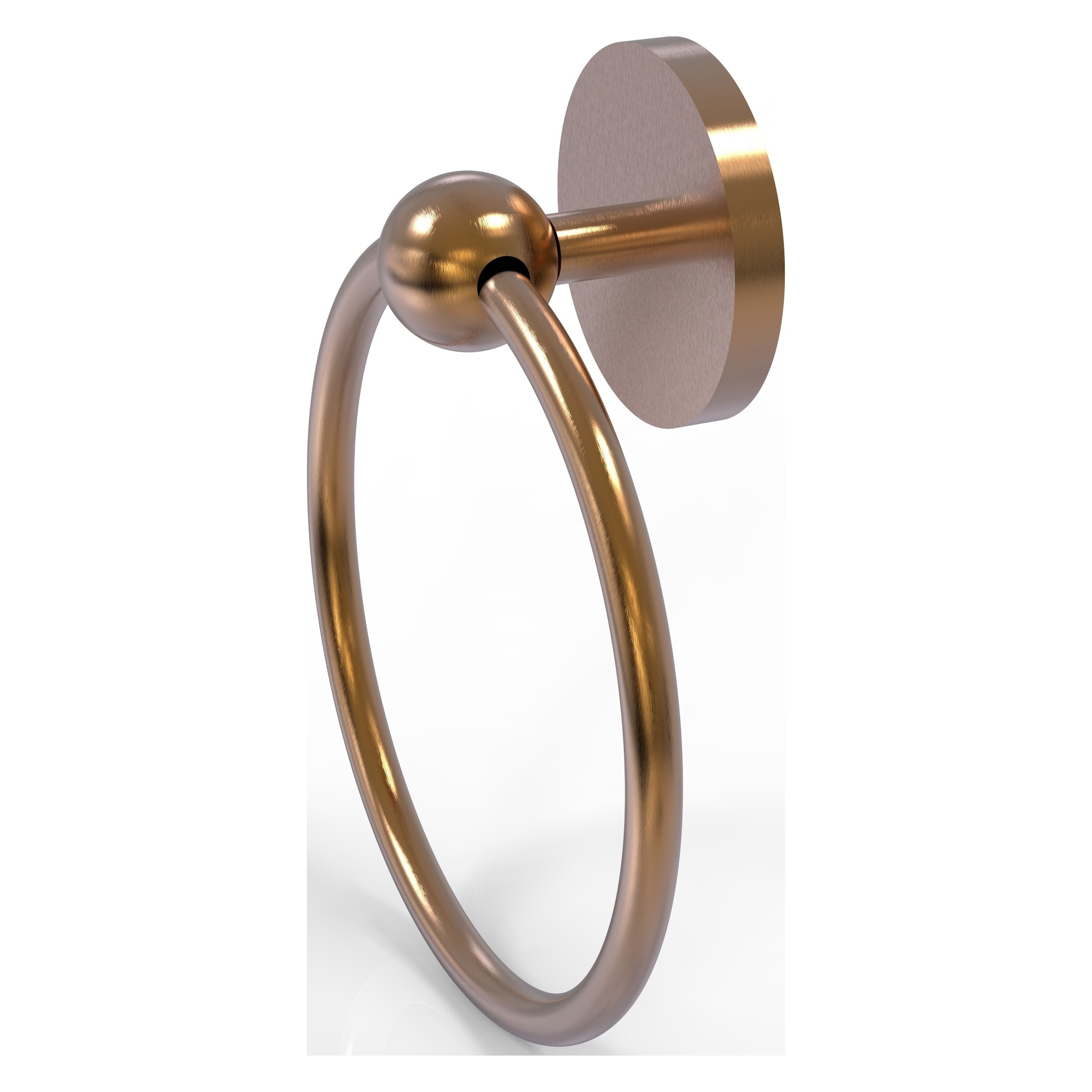 Argolla de toalla individual, montaje en pared, Prestige Skyline de latón cepillado en bronce - P1016-BBR