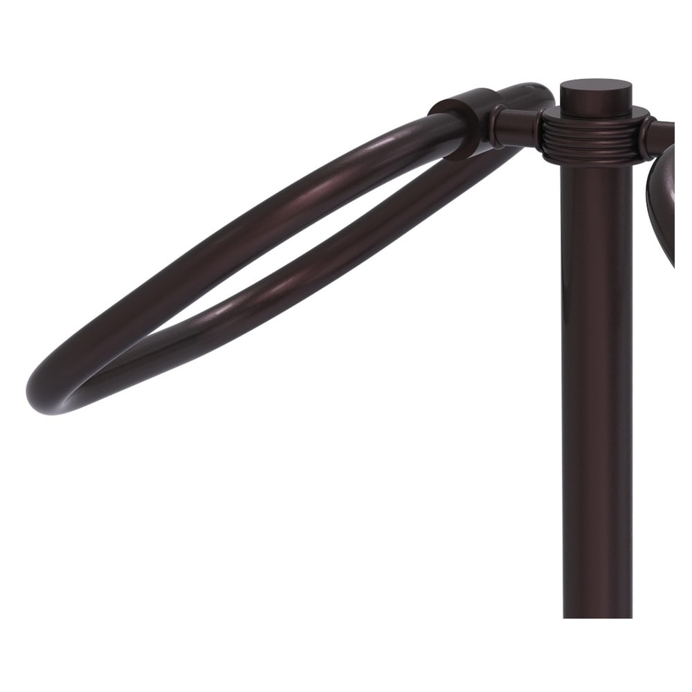 Aro doble para toallas de pie en bronce antiguo de latón macizo de Allied Brass TB-20G-ABZ