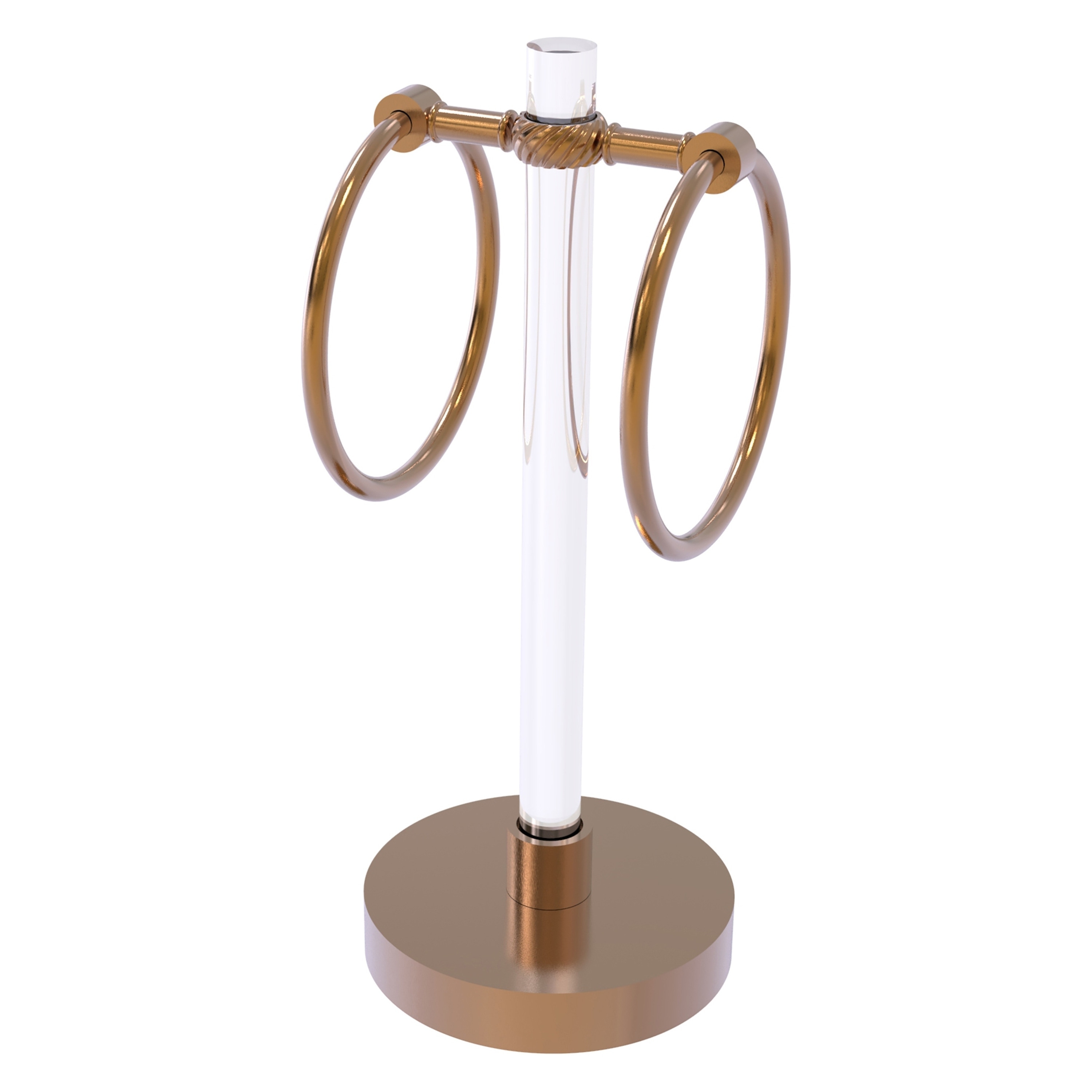 Aro para toalla individual de bronce cepillado para encimera de Allied Brass Clearview