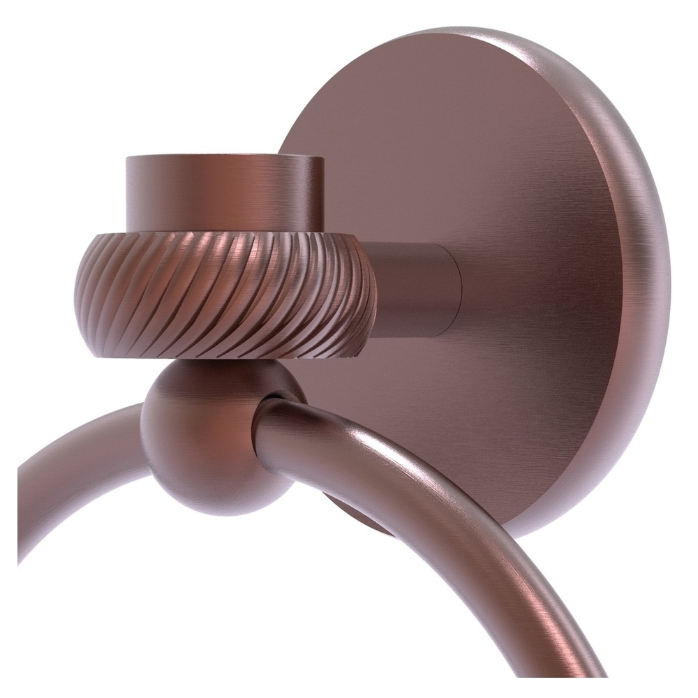 Soporte para toalla de pared de cobre antiguo Allied Brass Satellite Orbit One 7116T-CA