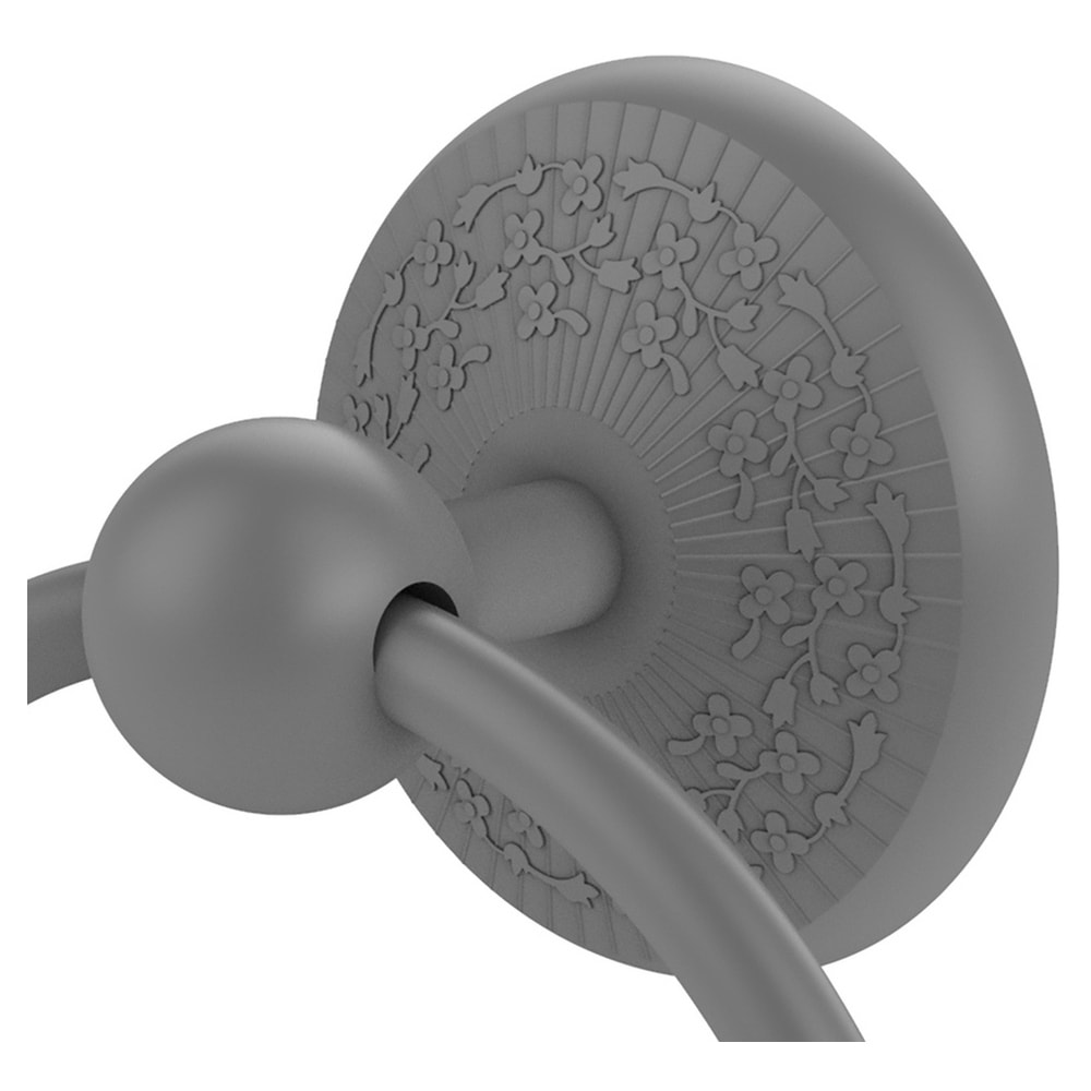 Argolla de toalla individual montada en pared en tono gris mate Monte Carlo de Allied Brass MC-16-GYM