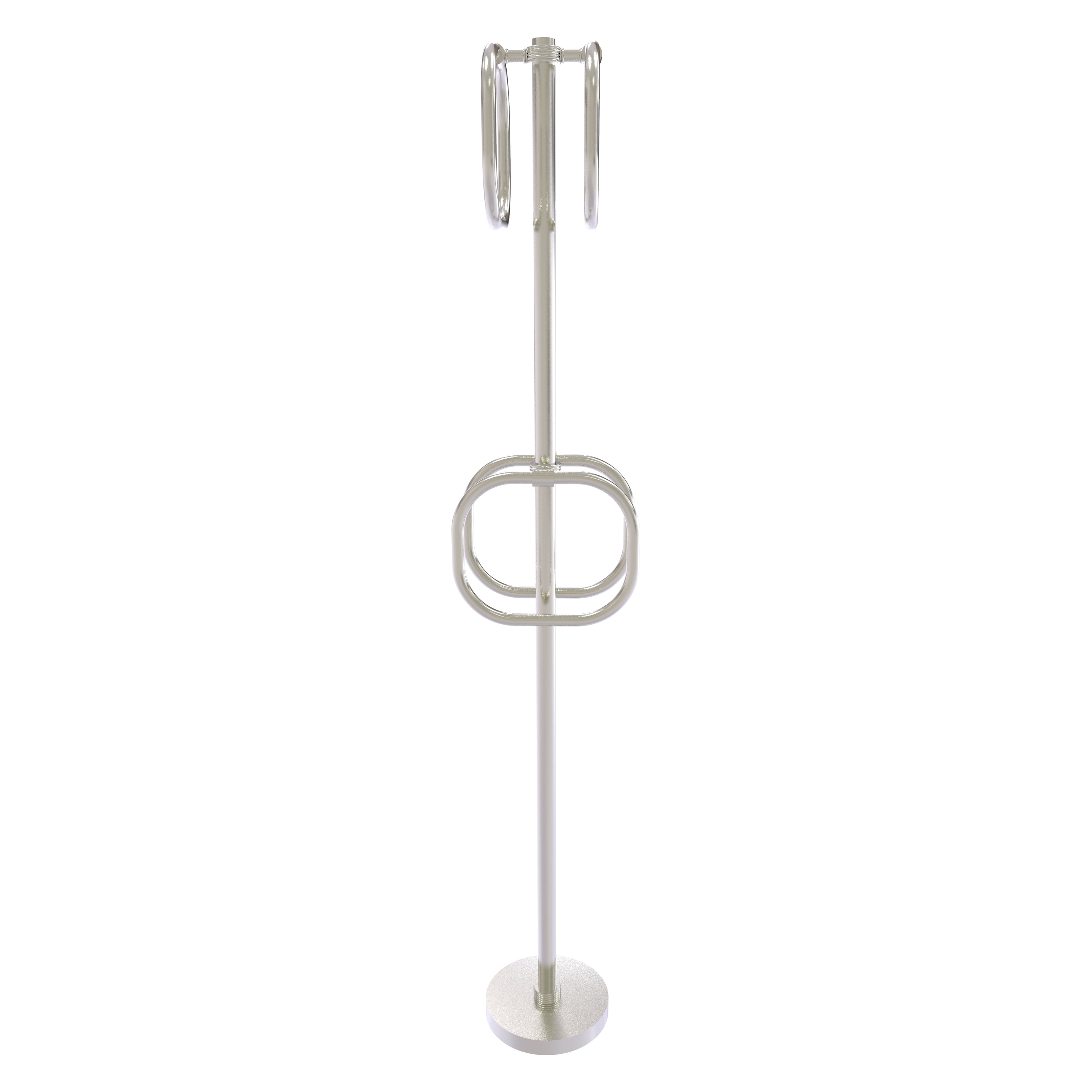 Argolla de toalla de piso independiente de níquel satinado Allied Brass TS-40G-SN