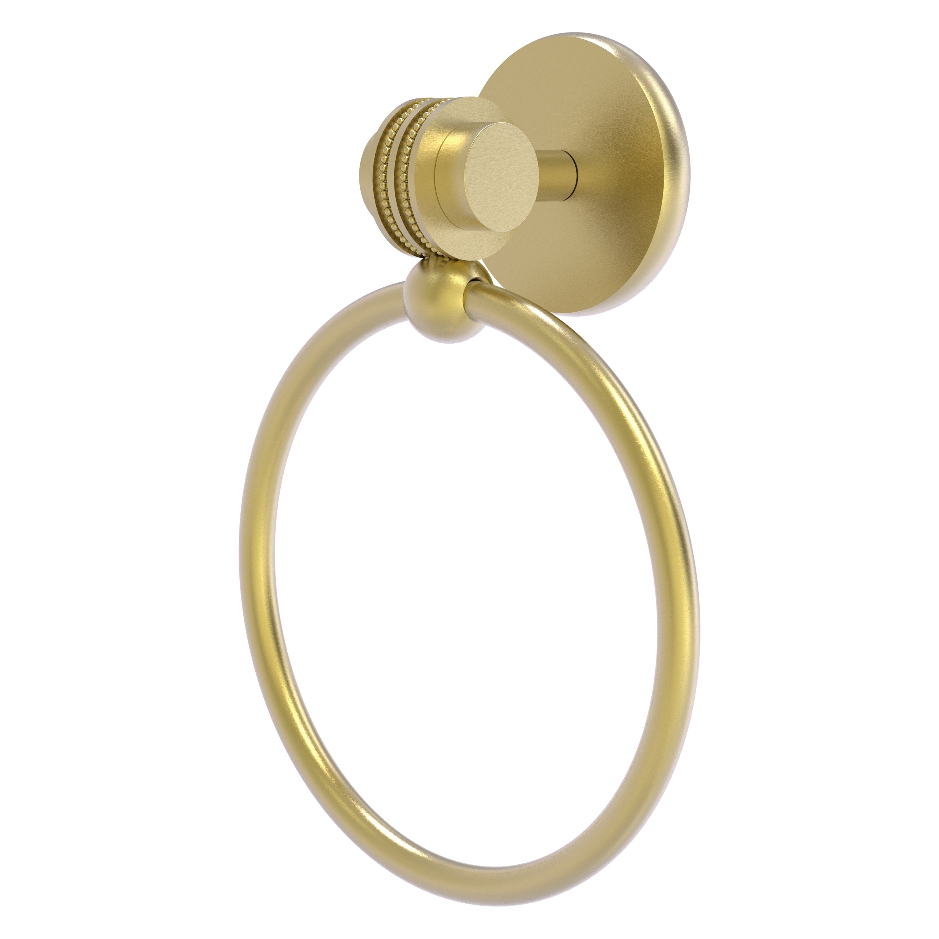 Aro de toalla de pared montado de latón satinado Allied Brass Satellite Orbit Two