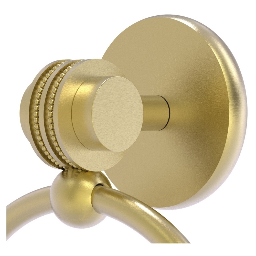 Aro de toalla de pared montado de latón satinado Allied Brass Satellite Orbit Two