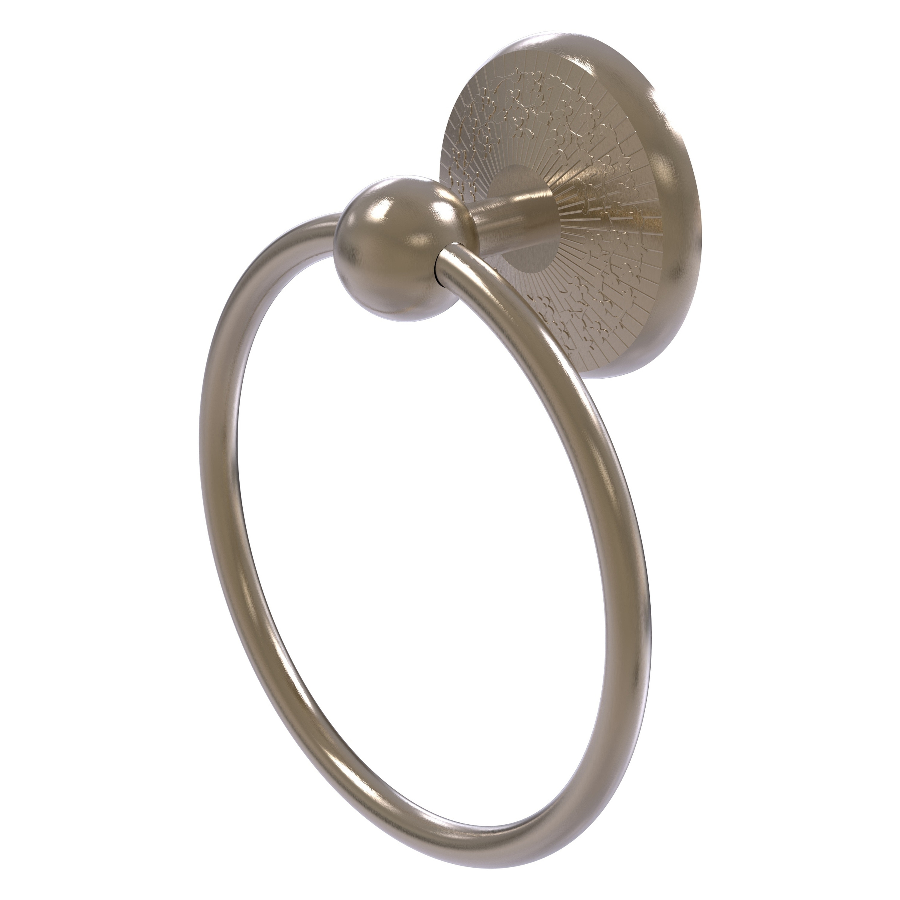 Soporte para toalla individual de pared en peltre antiguo de Monte Carlo de Allied Brass