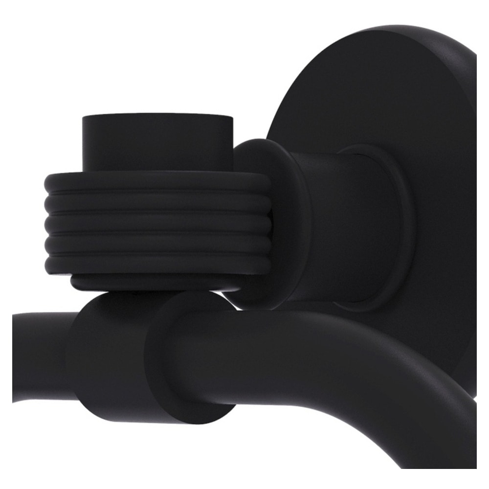 Soporte de toalla individual montado en la pared en negro mate Continental de latón aliado