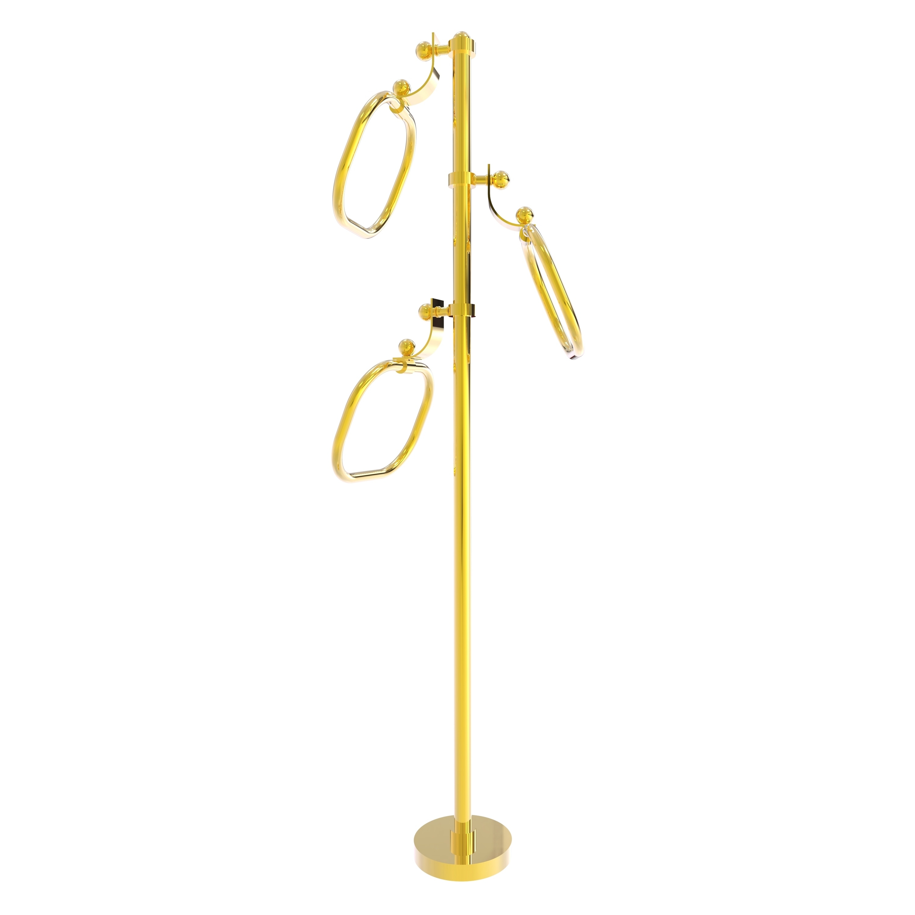 Aro de Toalla de Piso Independiente de Latón Pulido de la Marca Allied Brass TS-83-PB