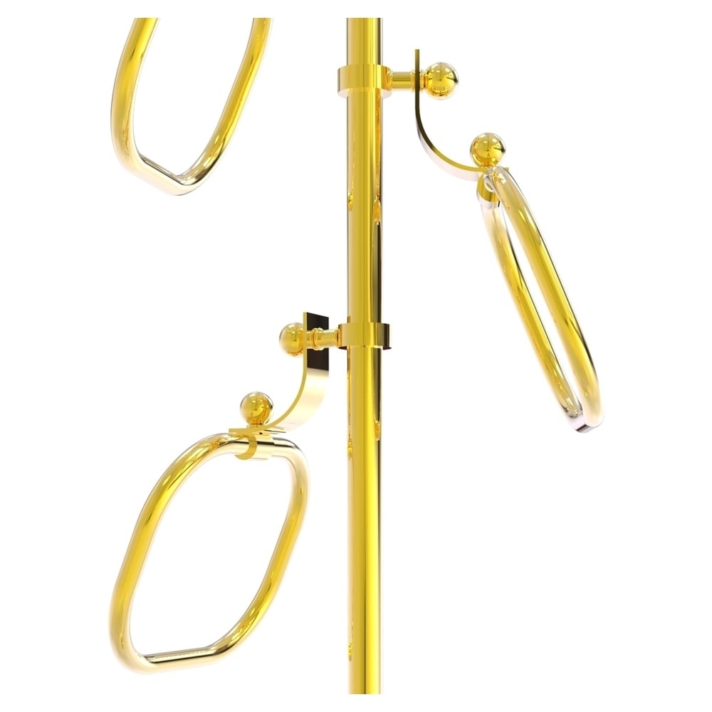 Aro de Toalla de Piso Independiente de Latón Pulido de la Marca Allied Brass TS-83-PB