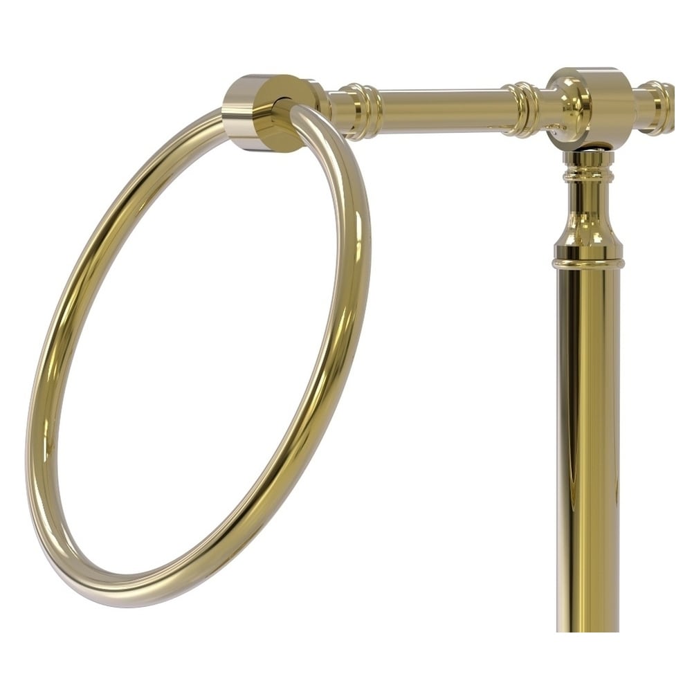 Anillo Doble para Toallas de Latón sin Lacar para Encimera de Pie Retro Wave de Brass Unlacquered