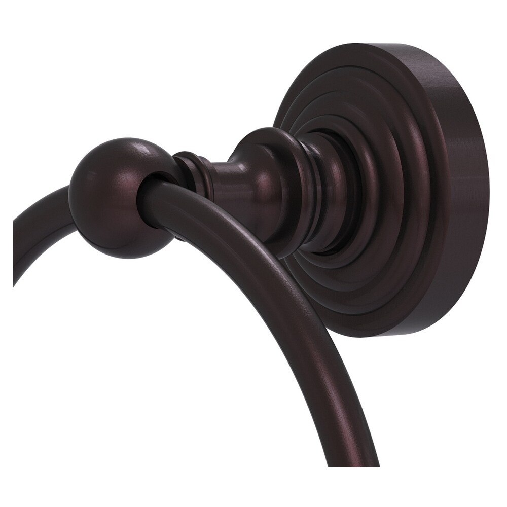 Argolla de toalla individual para montar en pared en bronce antiguo de la línea Waverly Place de Allied Brass
