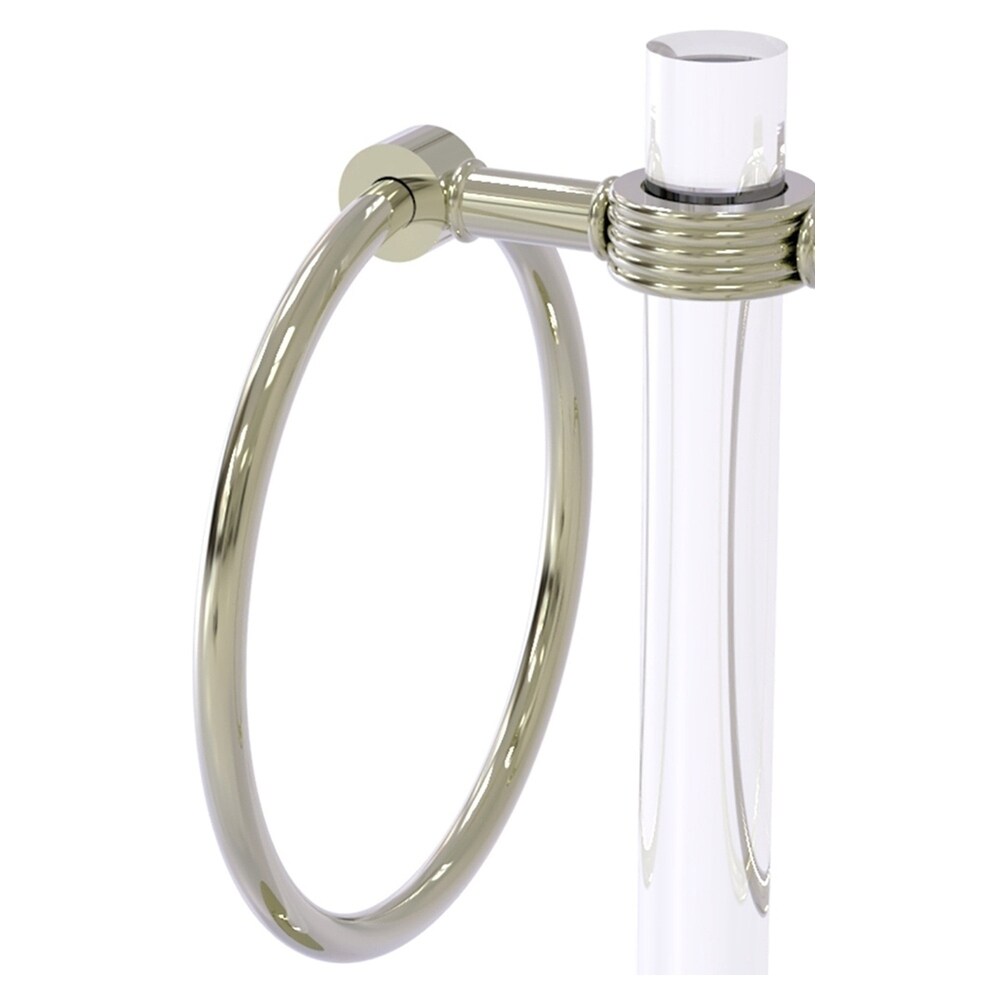 Anillo para toalla de pie de níquel pulido Clearview de Brass Polished Nickel CV-GTRSG-10-PNI.
