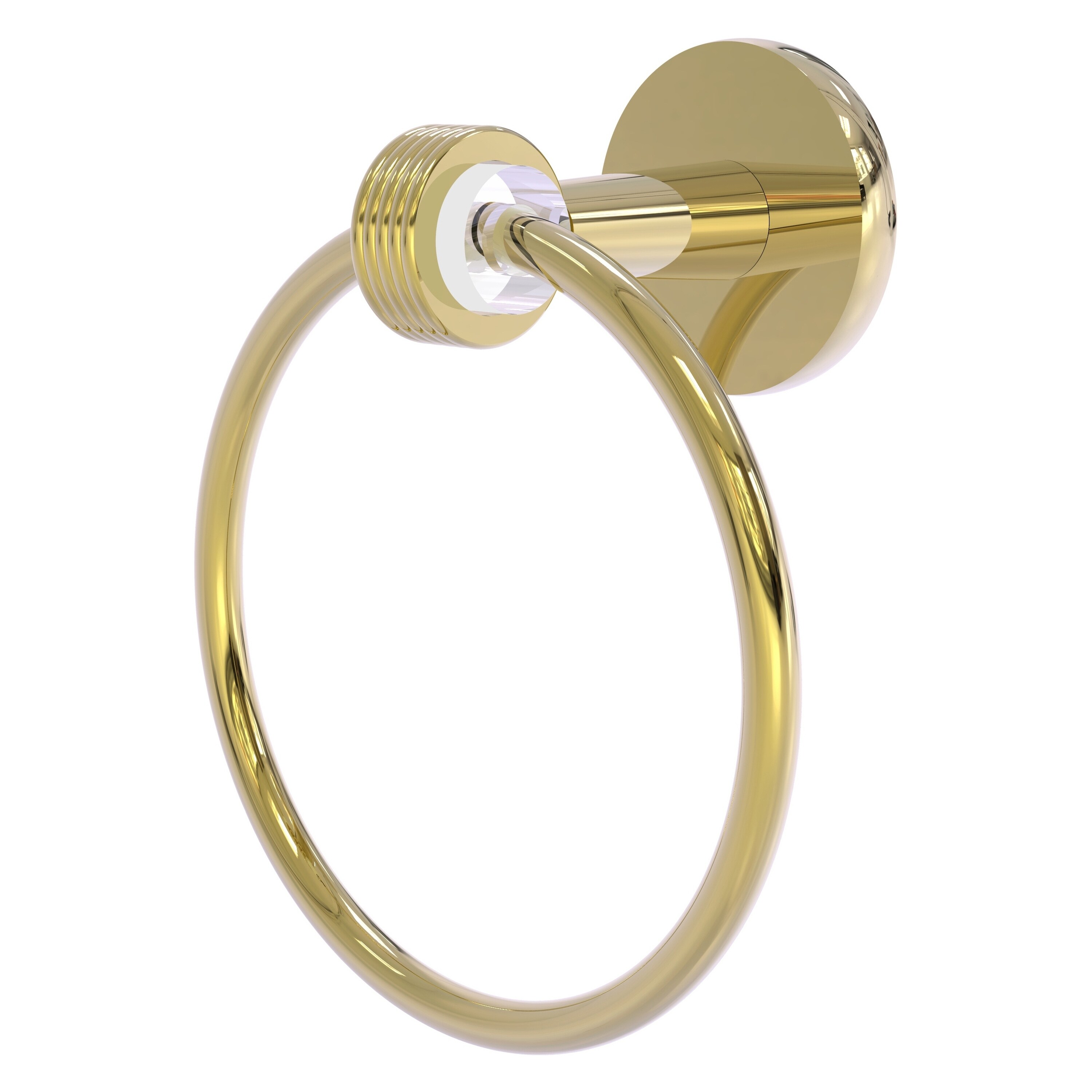 Aro de Toalla de Pared Montado en Latón sin Barnizar de la Colección Clearview de Allied Brass