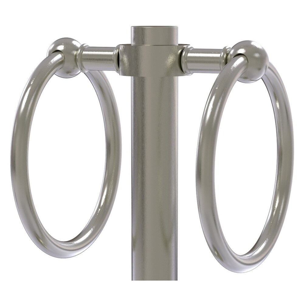 Anillo Doble para Toallas de Pie en Níquel Satinado de Allied Brass