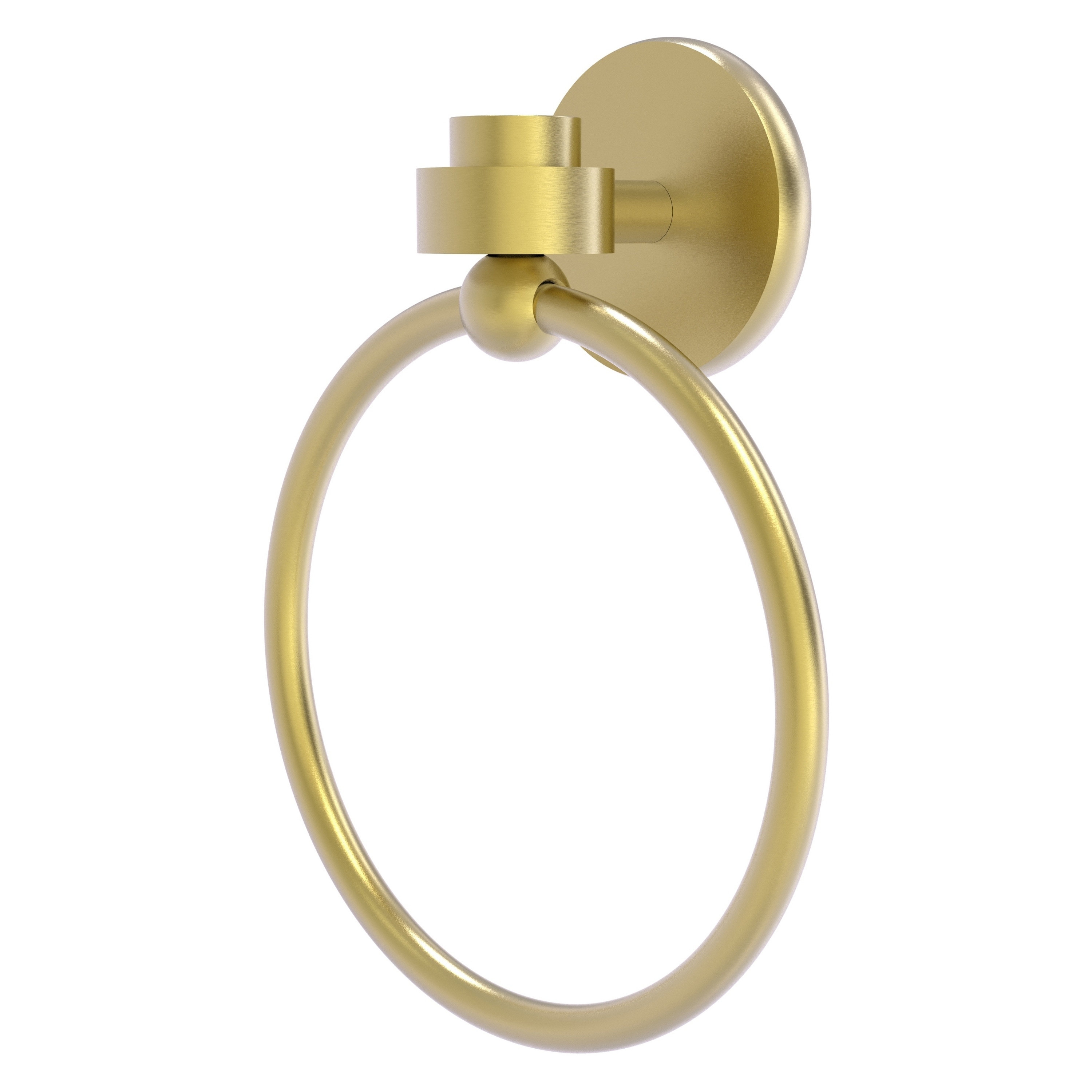 Soporte para toalla de pared de latón satinado de Allied Brass Satellite Orbit One 7116-SBR