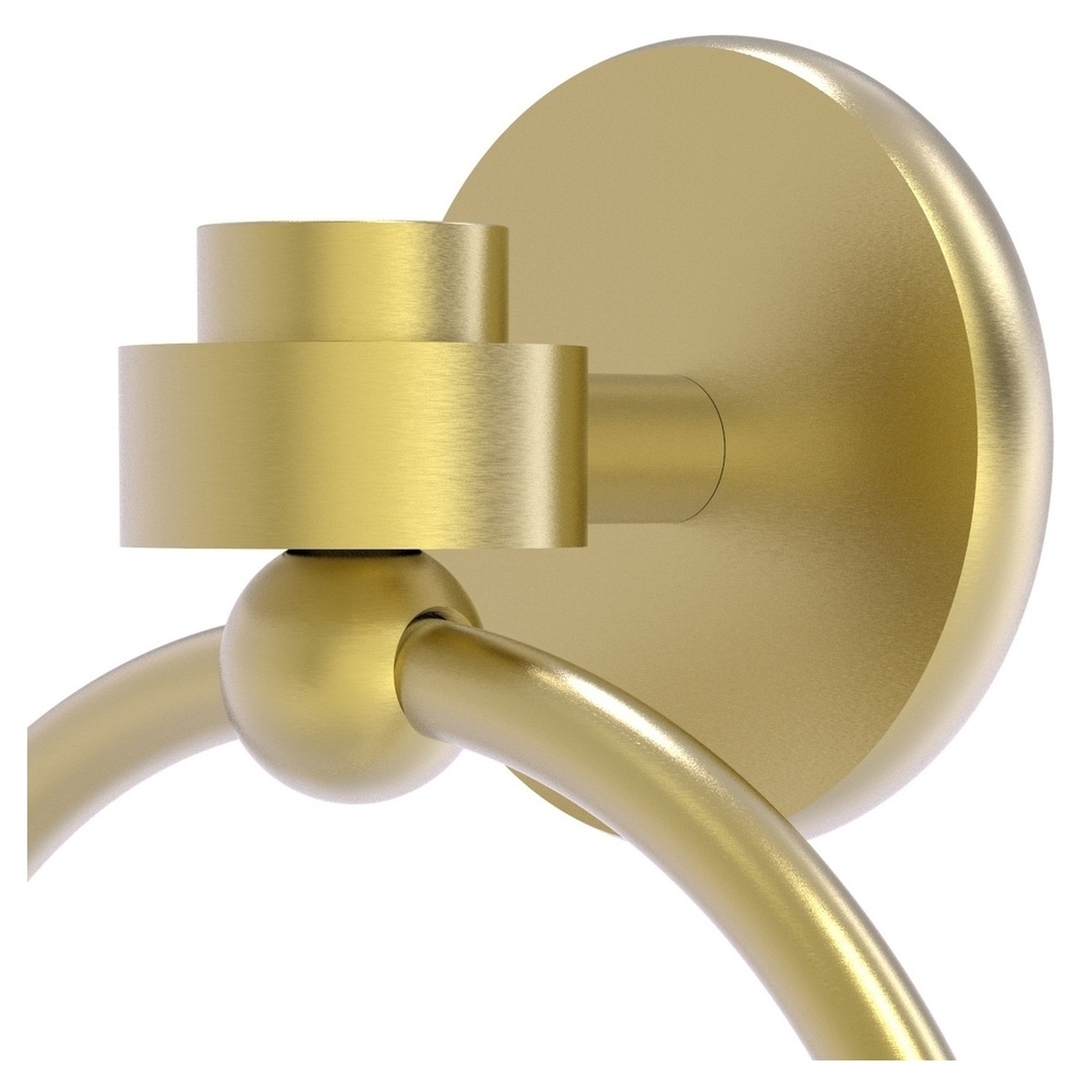 Soporte para toalla de pared de latón satinado de Allied Brass Satellite Orbit One 7116-SBR