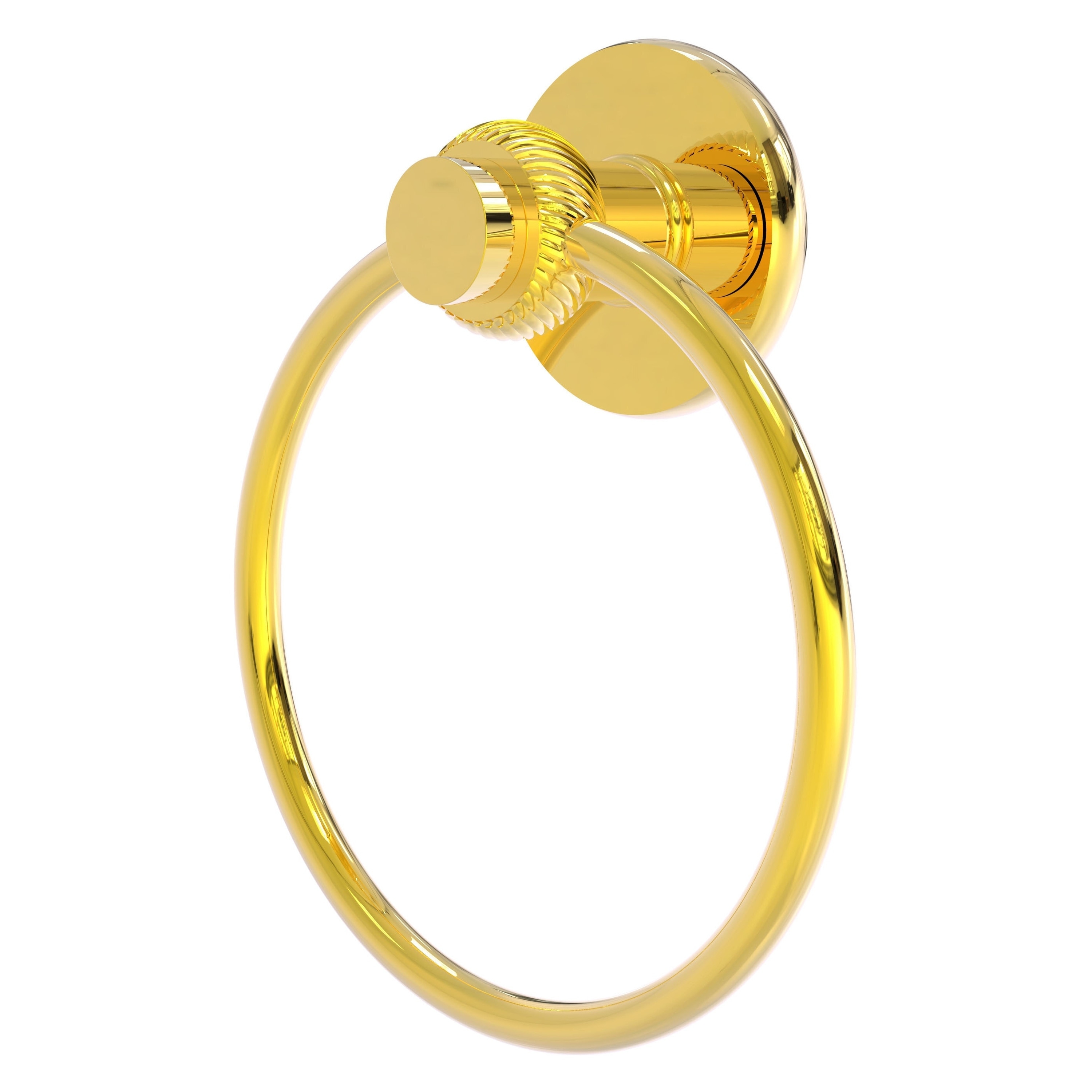 Anillo de Toalla Individual para Montar en Pared en Latón Pulido Mercury de Allied Brass