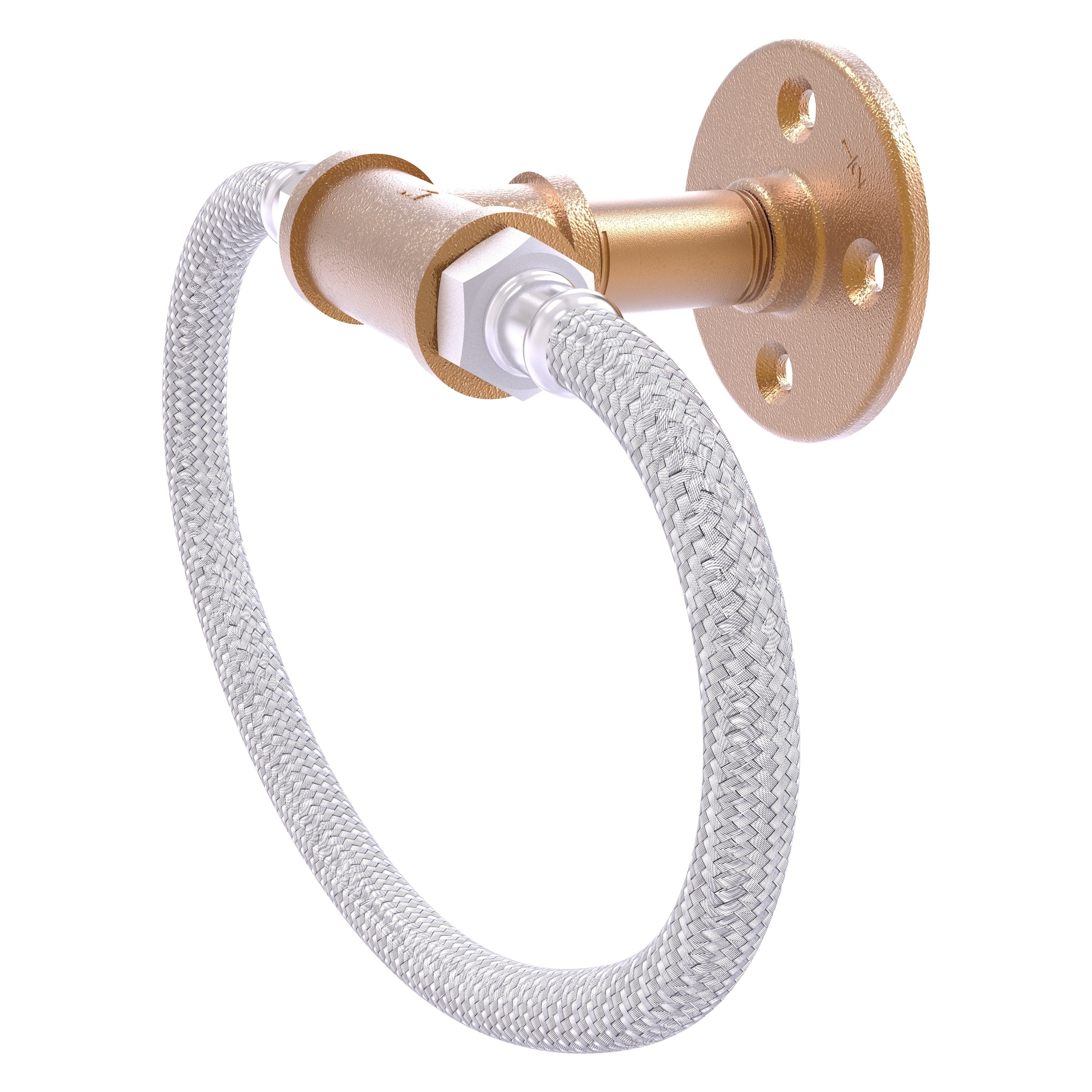 Argolla de Toalla de Pared de Tubo de Bronce Cepillado Allied Brass Pipeline P-500-RG-BBR