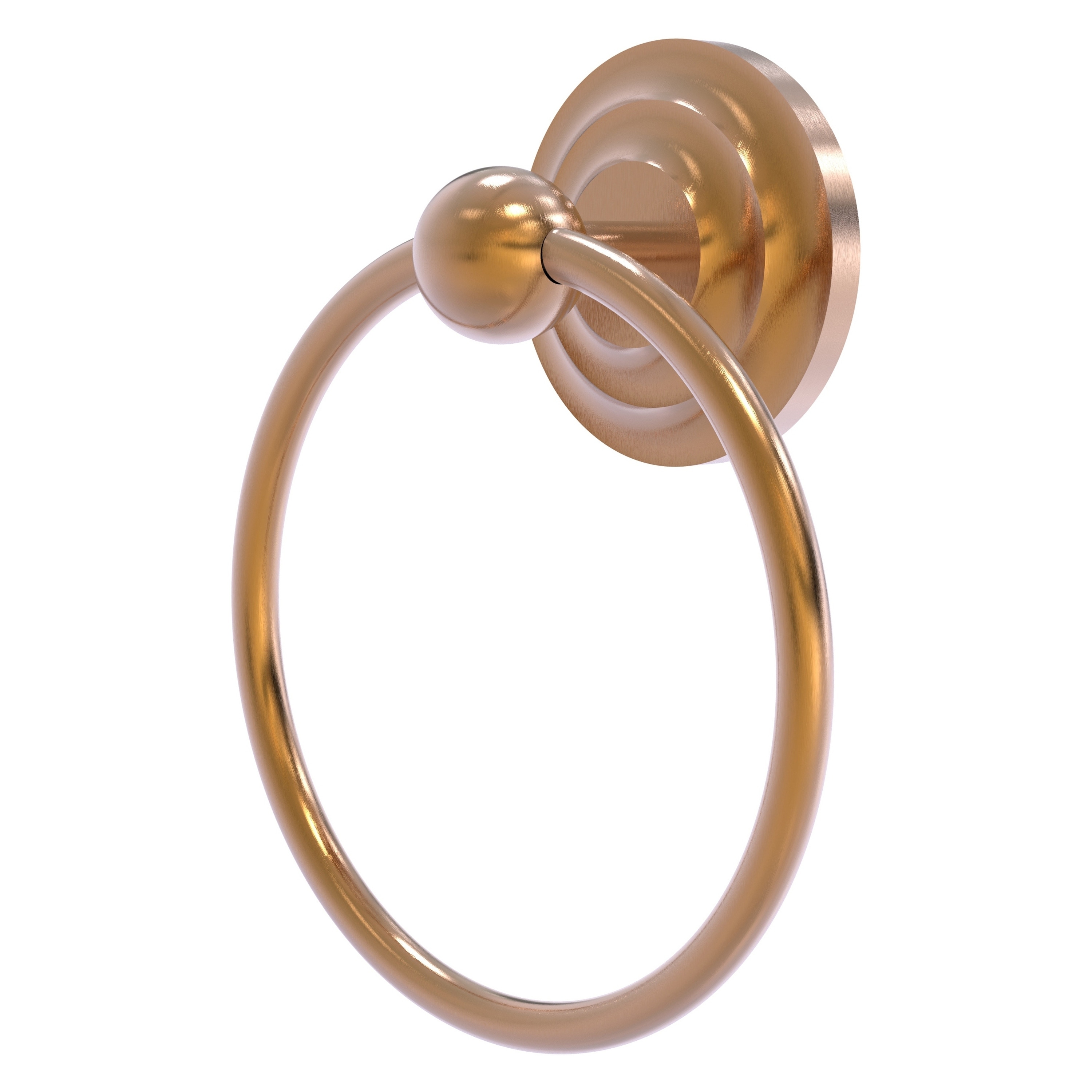 Argolla de toalla individual de montaje en pared de bronce cepillado Que New de Allied Brass QN-16-BBR