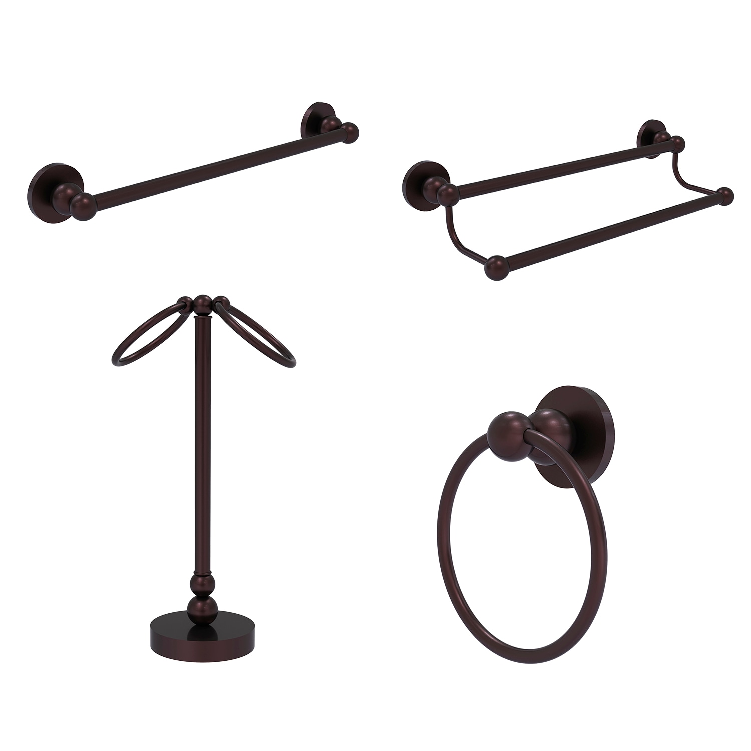 Argolla de toalla individual de montaje en pared en bronce antiguo Bolero de Allied Brass BL-16-ABZ.